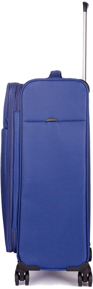 Stratic Weichgepäck-Trolley »Stratic Light + M, dark blue«, 4 Rollen, Reisekoffer Reisegepäck Aufgabegepäck TSA-Zahlenschloss