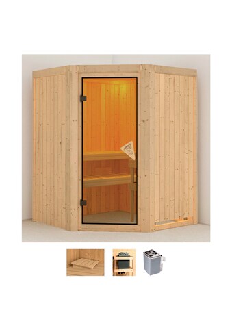 Karibu Sauna »Liva«, (Set), 4,5-kW-Ofen mit integrierter Steuerung kaufen