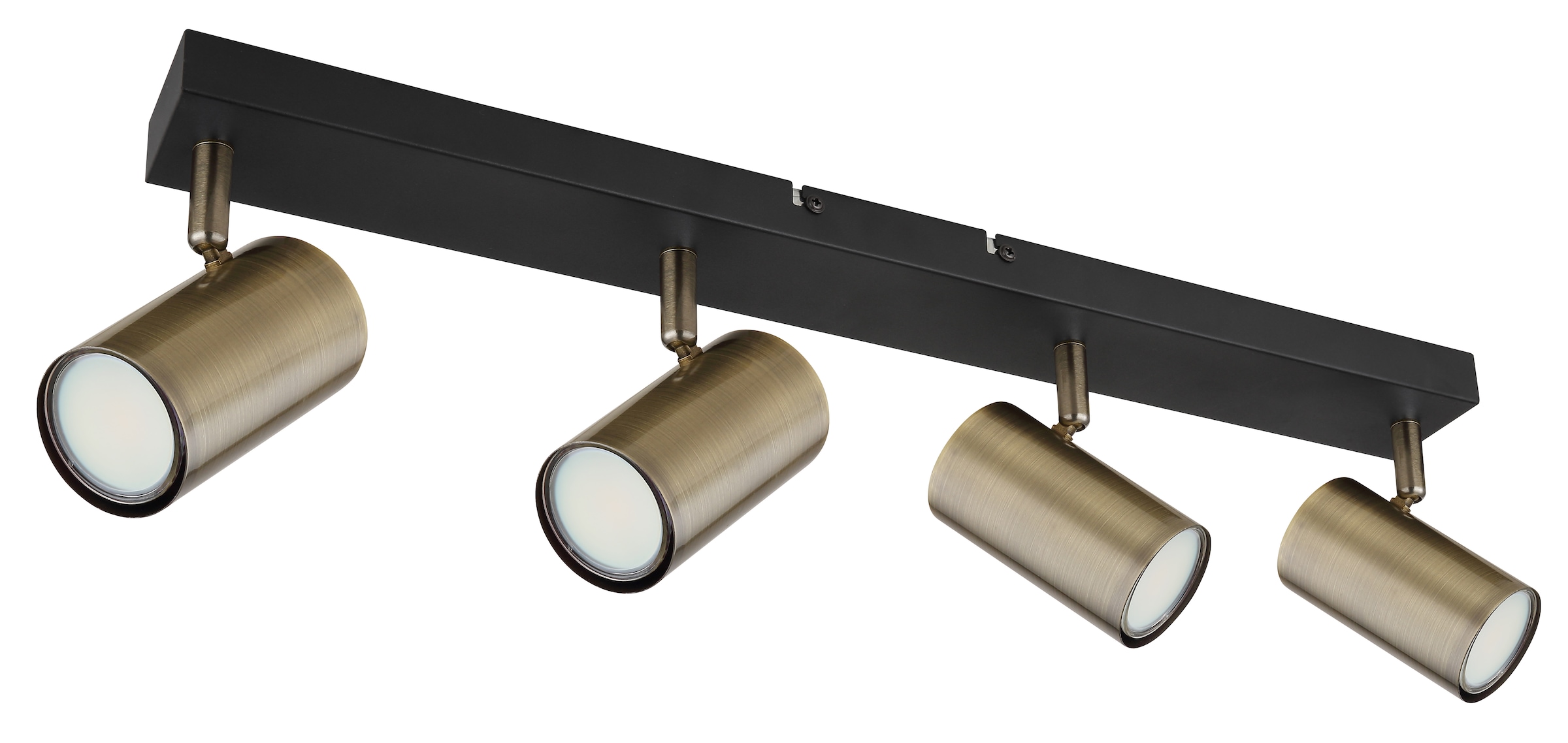 GLOBO LIGHTING Deckenspot »ROBBY« GU10 1 Stk. Strahler Schwarz/Alt-Messing, GU10, schwenkbar