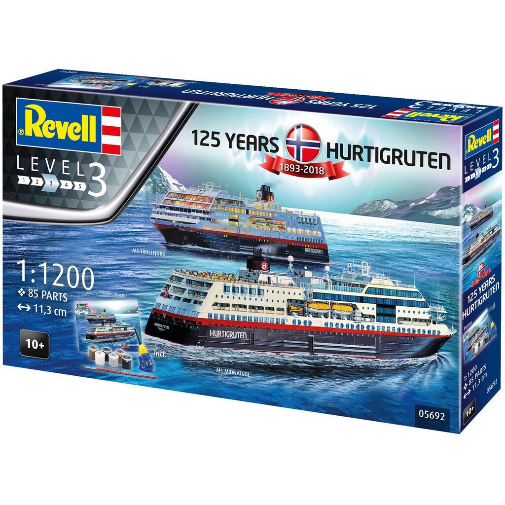 Revell® Modellbausatz »HURTIGRUTEN MS Trollfjord / MS Midnatsol«, 1:1200