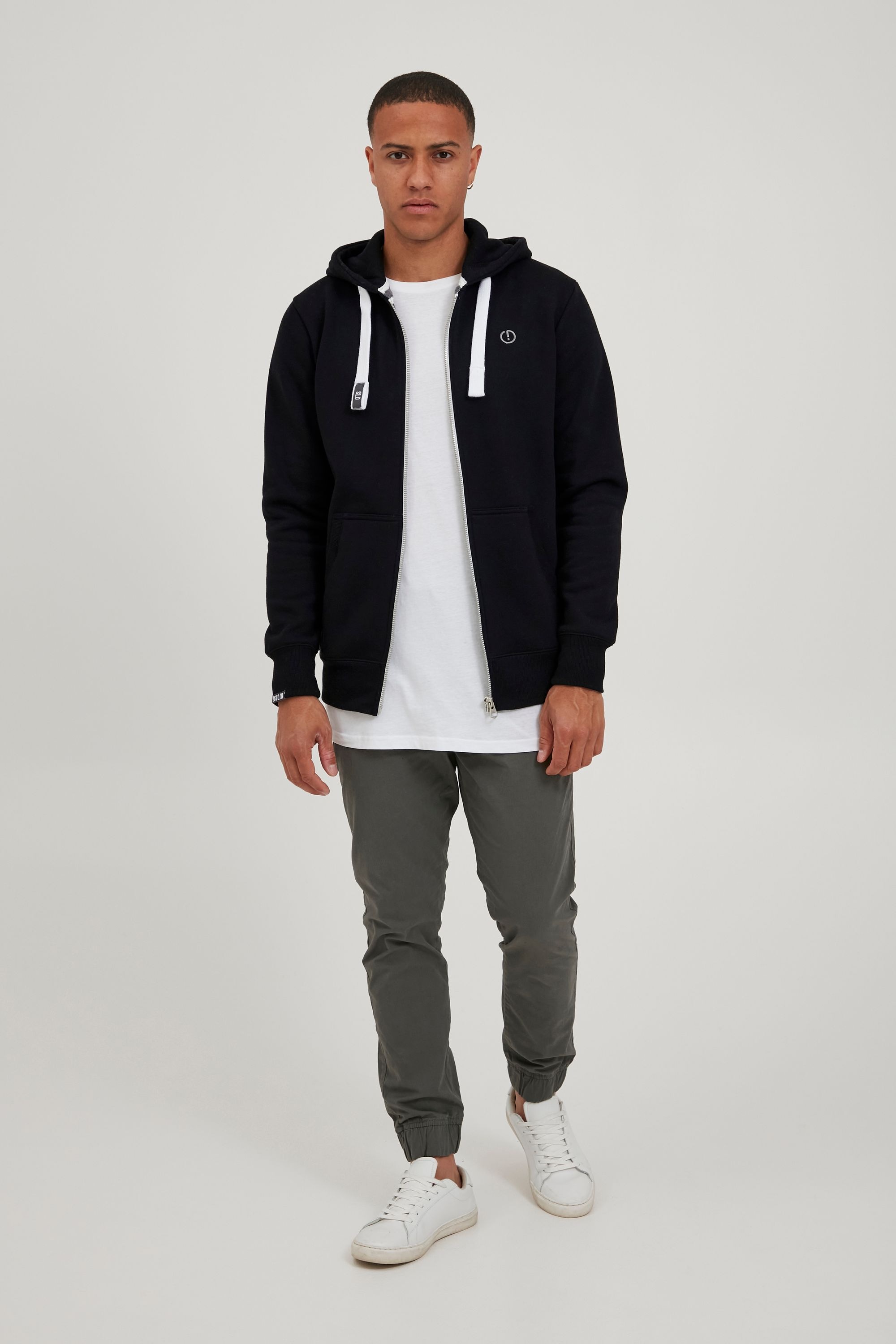 !solid Kapuzensweatjacke SOLID "Kapuzensweatjacke SDBennZip", Herren, Gr. L, schwarz, Obermaterial: 50% Baumwolle CO. 50% Polyester PES., Sweatjacken 2