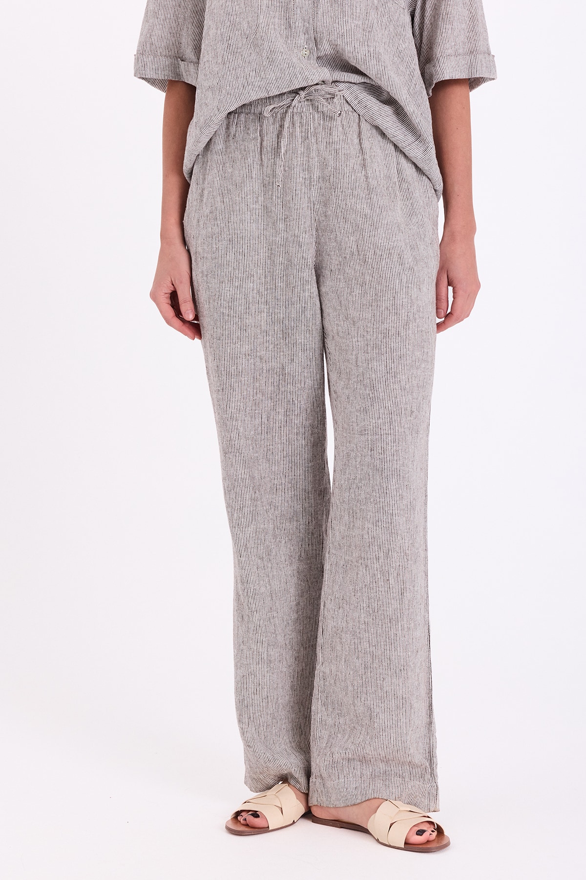 FREEQUENT Leinenhose "FQLAVA-PANTS" bequem weite Form, gestreift günstig online kaufen