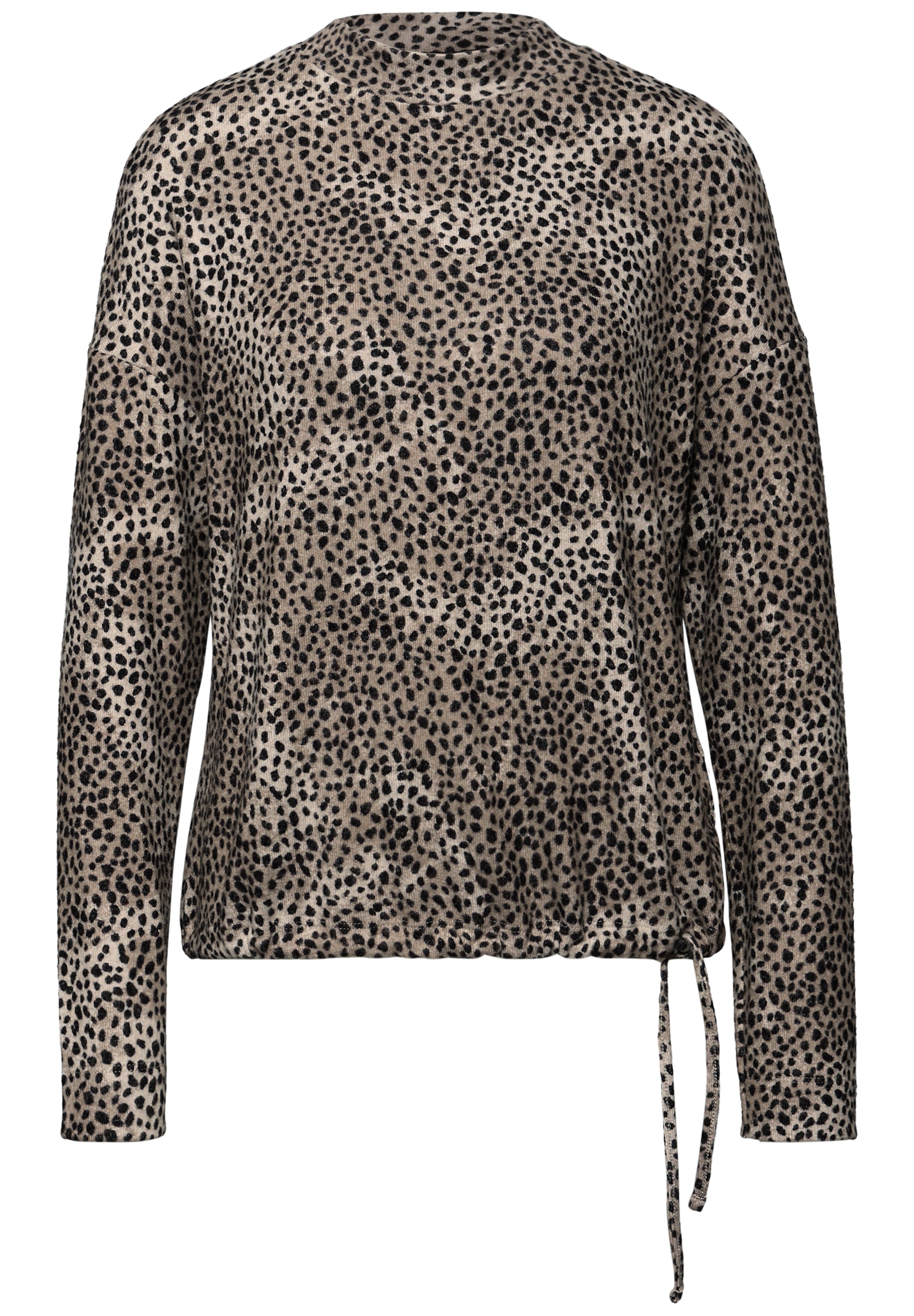 STREET ONE Stehkragenpullover mit Leo-Print