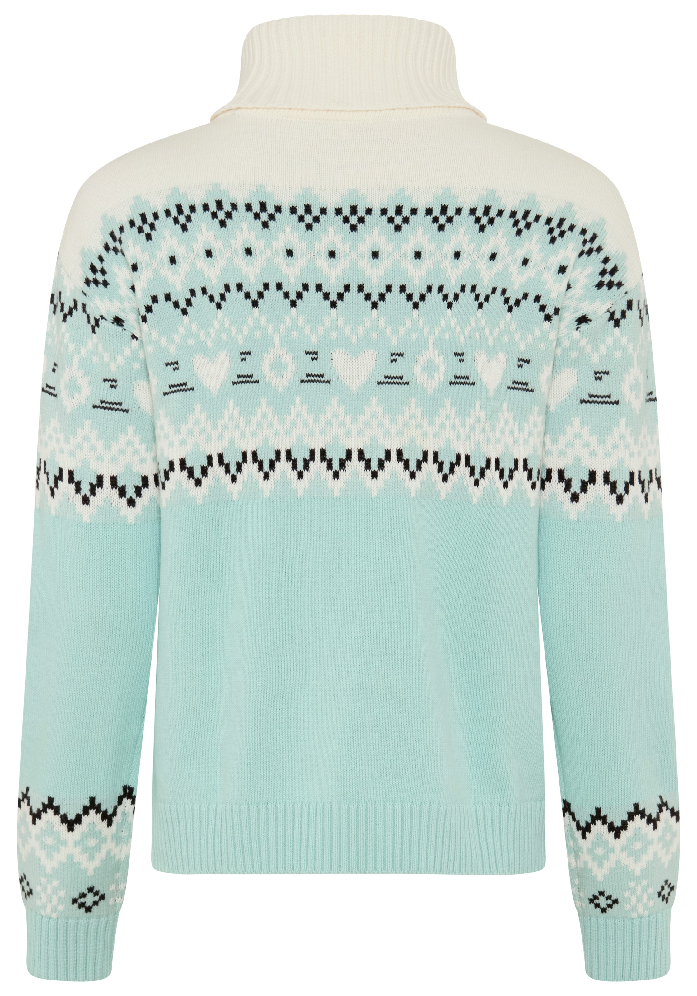 KangaROOS Rollkragenpullover mit Rollkragen, aus Baumwolle, Norwegermuster