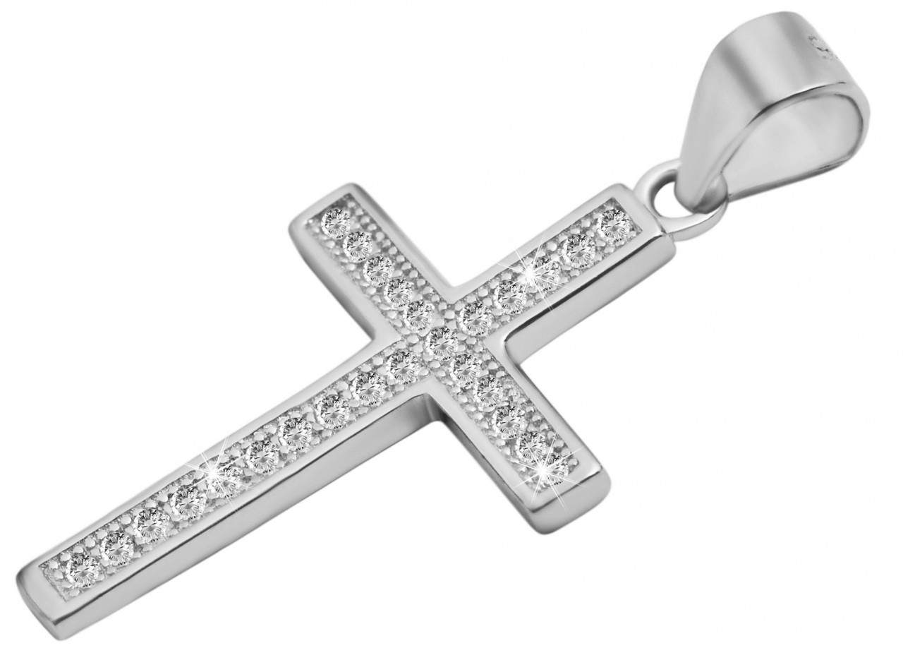 Adelia´s Kettenanhänger »Neuheit 2025 - modischer Kreuz Anhänger aus 925 Sterling Silber«