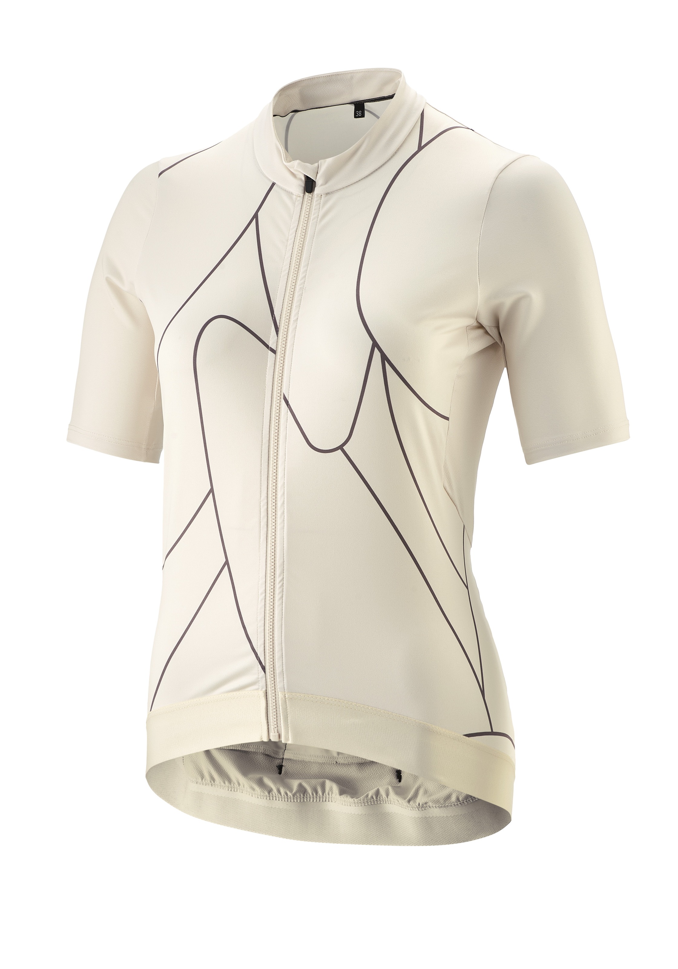 Gonso Radtrikot »Road Jersey Print W«, Damen Fahrradtrikot kurzarm, Full-Zip Trikot, Rückentasche, Slim Fit