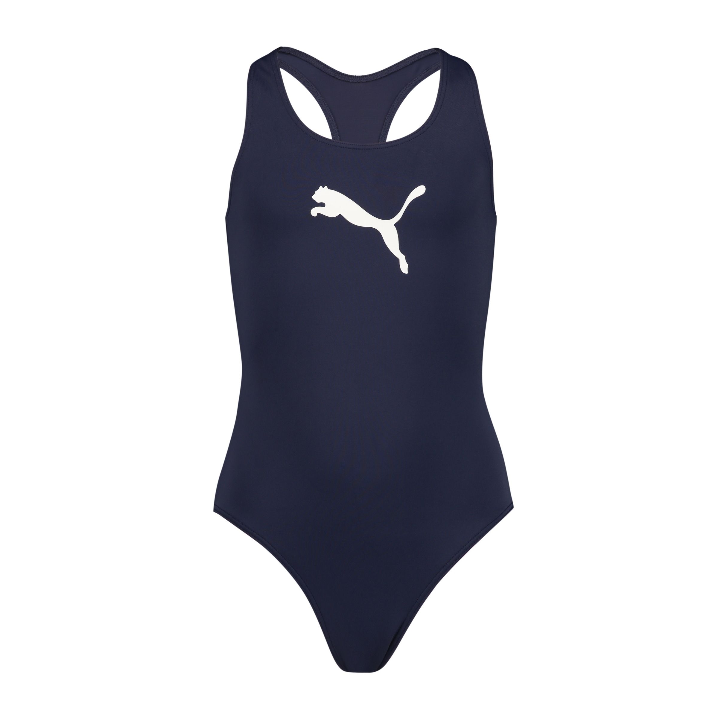 PUMA Mädchen Badeanzug "PUMA SWIM GIRLS RACERBACK SWIMSUIT"navy, Gr. 140, Obermaterial: 80% Polyamid, 20% Elasthan, Badeanzüge, Racerback-Passform