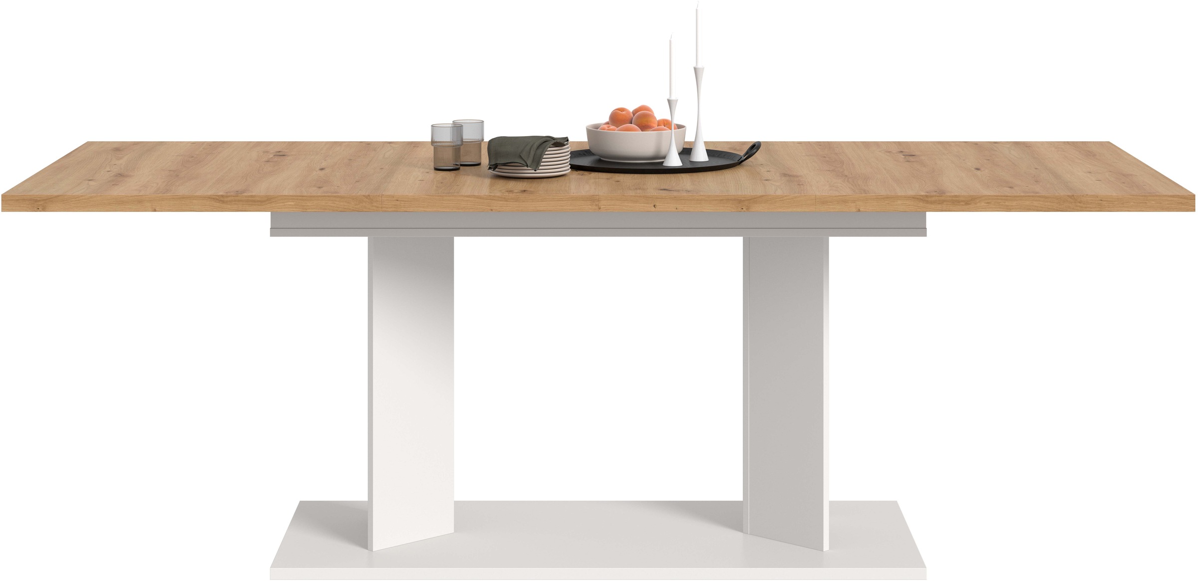 Home affaire Esstisch »GERO, 140-190 cm, 2-fach ausziehbar, Säulengestell« in verschiedenen Ausführungen erhältlich, 1 Stk. tlg. Tisch, Esstisch, Esszimmer, Esszimmertisch, Küchetisch, Bartisch