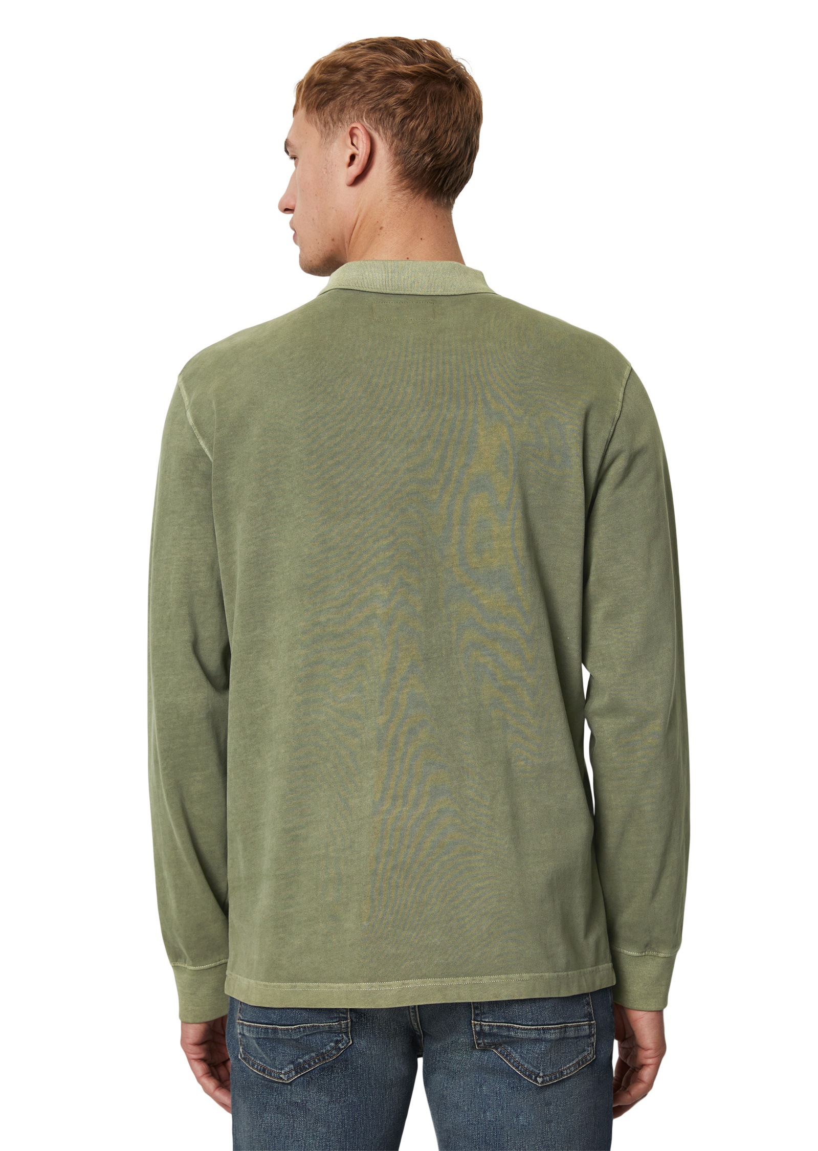 Marc O'Polo Langarm-Poloshirt »aus reiner Bio-Baumwolle«
