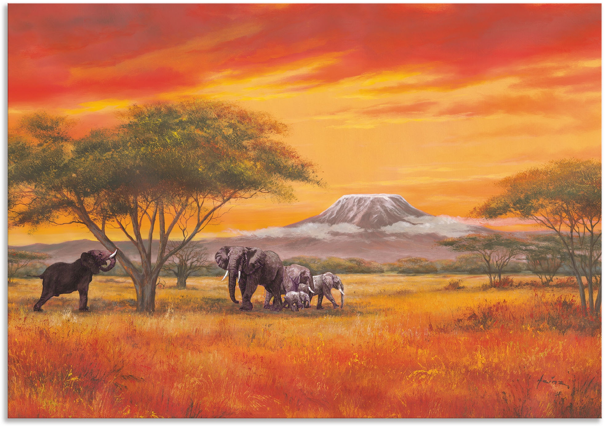 oder versch. Alubild, Bilder, (1 Artland »Elefanten«, kaufen Wandbild BAUR Wandaufkleber Größen Poster Leinwandbild, als Elefanten | St.), in