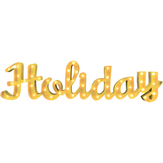 Black Friday MARQUEE LIGHTS LED Dekolicht »Holiday«, 48 flammig-flammig,  Wandlampe, Tischlampe Holiday mit 48 festverbauten LEDs - 149x38 cm | BAUR