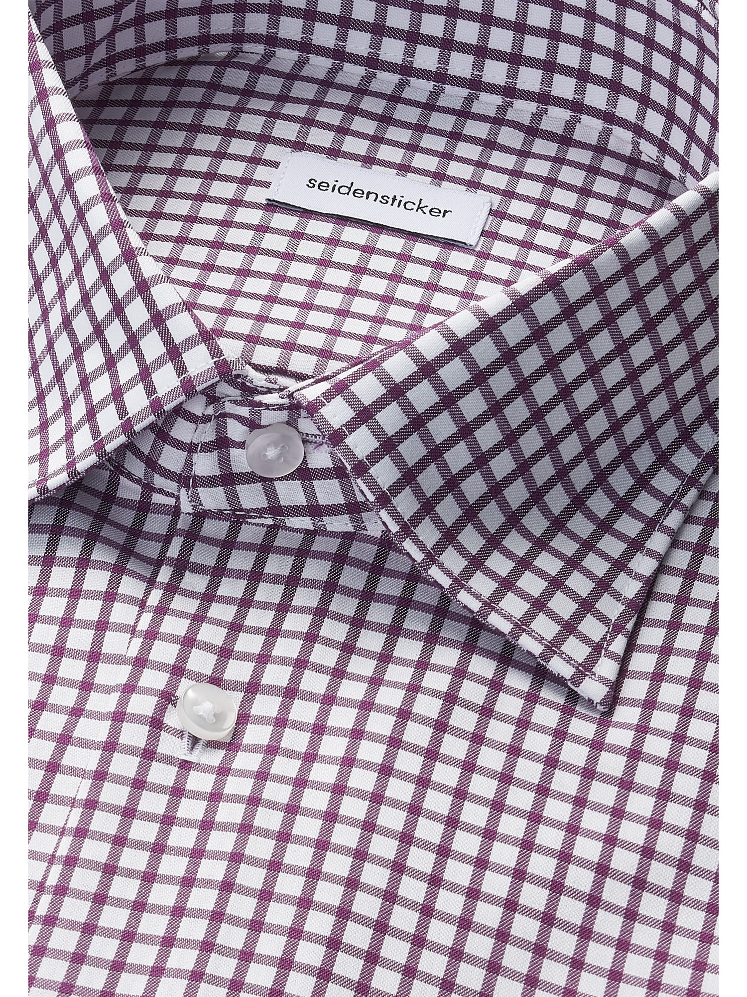 seidensticker Businesshemd »Schwarze Rose« Regular 1/1 Covered-Button-Down-Kragen Karo