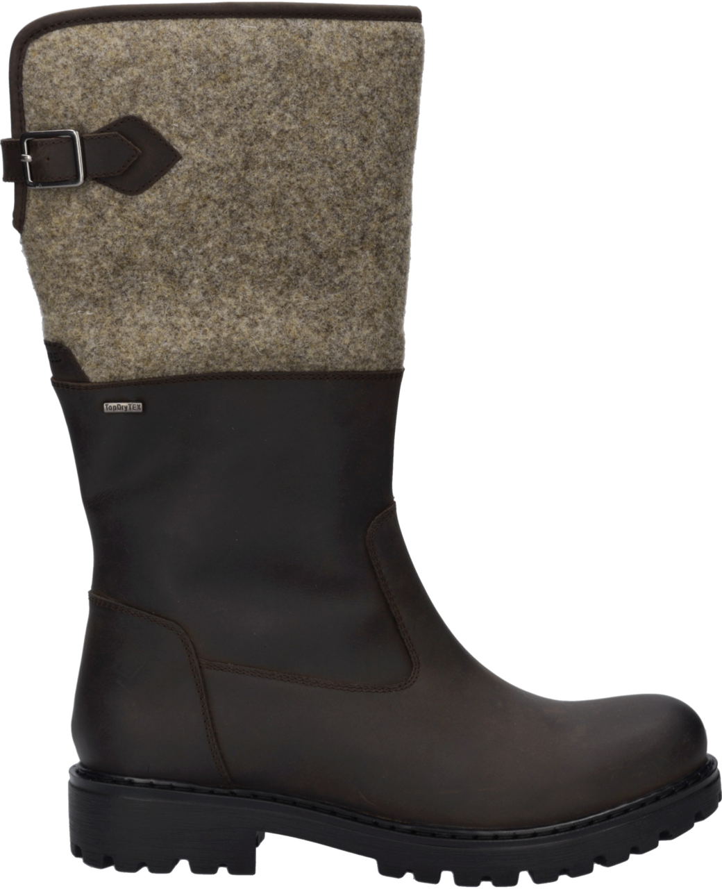 Josef Seibel Stiefel »Melinda 34«  Blockabsatz, Langschaftstiefel mit Filzbesatz, Weite G
