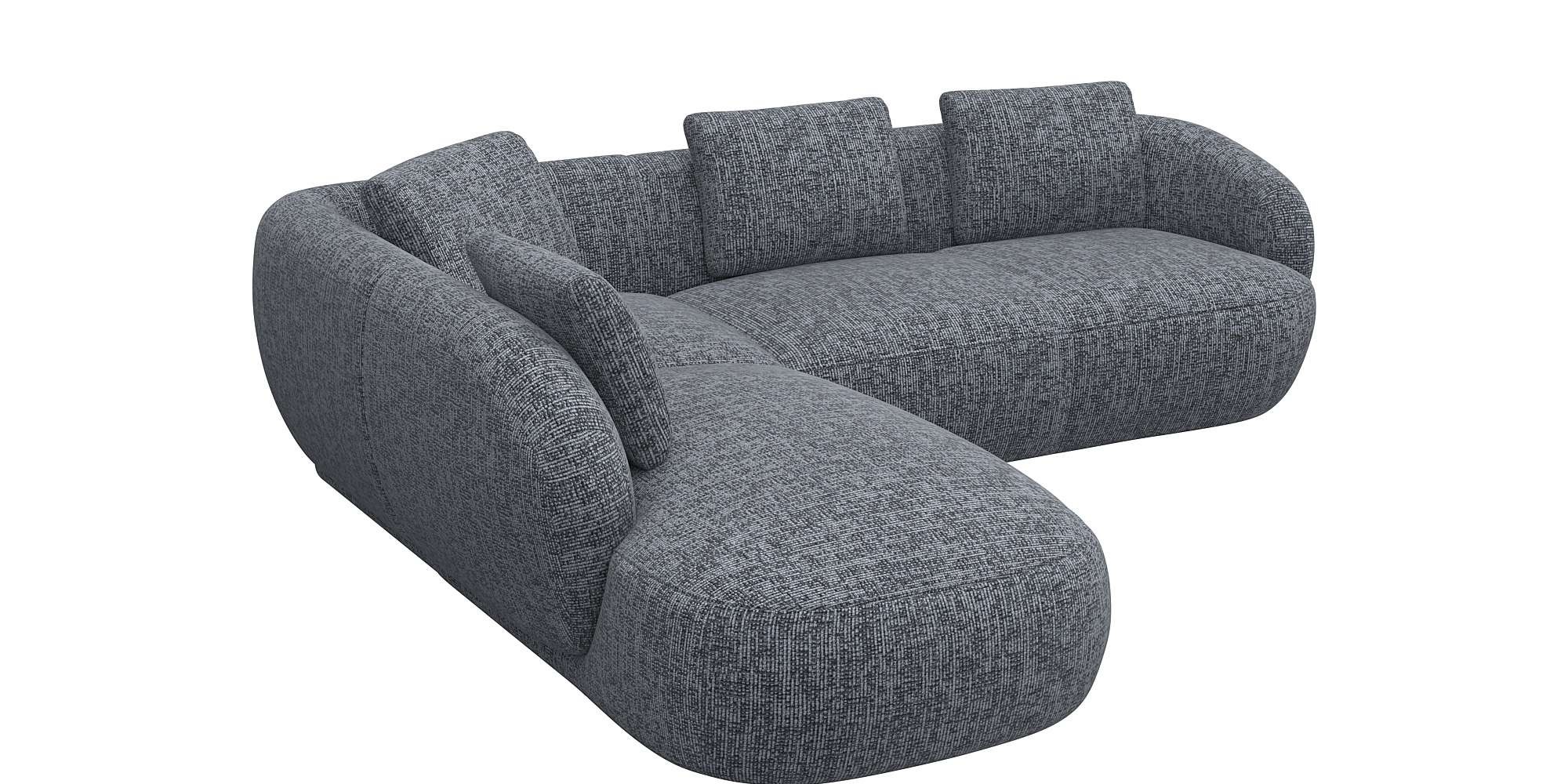 FLEXLUX "Torino, rund, L-Form, Sofa-Ecke mit Ottomane" Modernes, organische günstig online kaufen