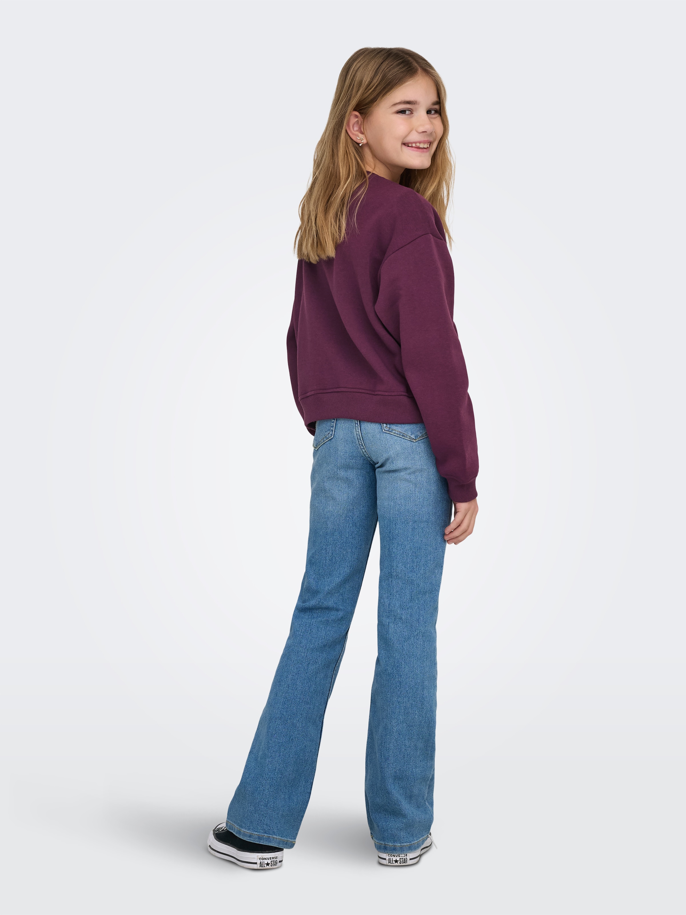 KIDS ONLY Sweatshirt »KOGSWEAT LS CREW OVZ STAT SWT NOOS«, Baumwollmischung, loose fit
