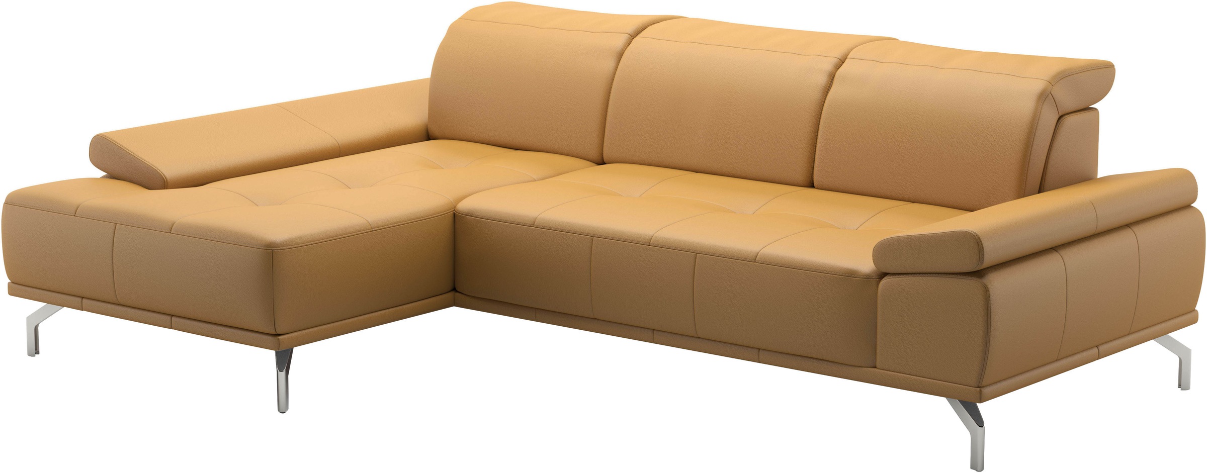 Places of Style Ecksofa »Caluna«, Inkl.Sitztiefenverstellung, wahlweise mit Kopf- und Armteilverstellung