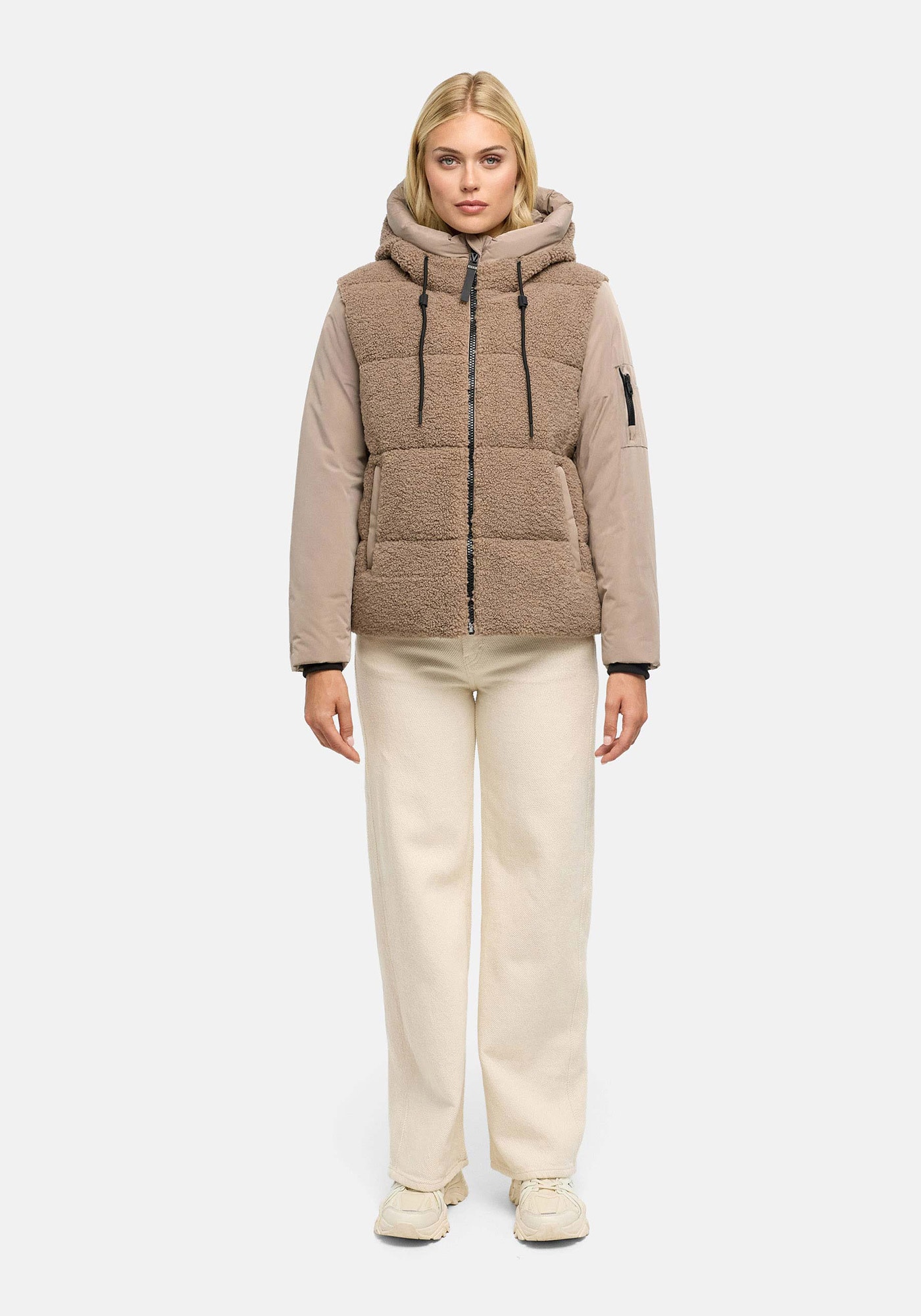 Marikoo Winterjacke "Elidee" mit Kapuze Winterjacke mit Kapuze und praktischen Reißverschlusstaschen
