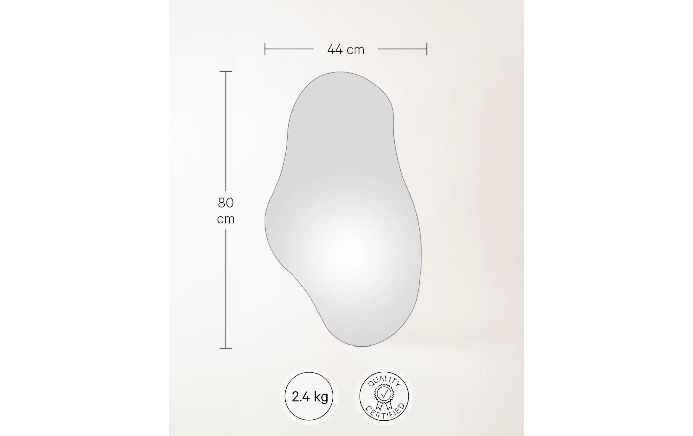 Esmée Spiegel »Wavy 44 x 80 cm Silber«