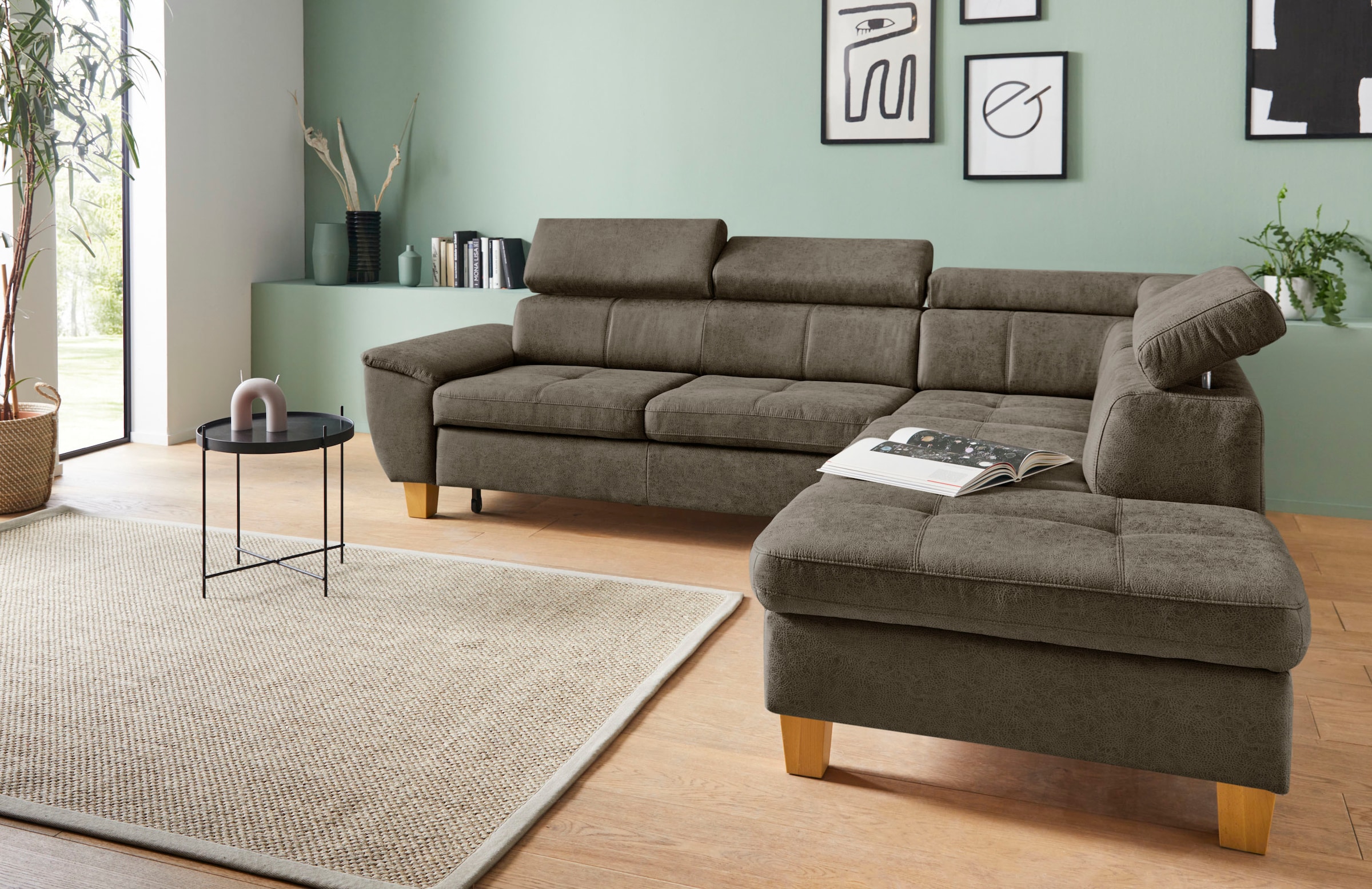 exxpo - sofa fashion Ecksofa "Enya, hoher Sitzkomfort, Breite 266cm, bequem günstig online kaufen