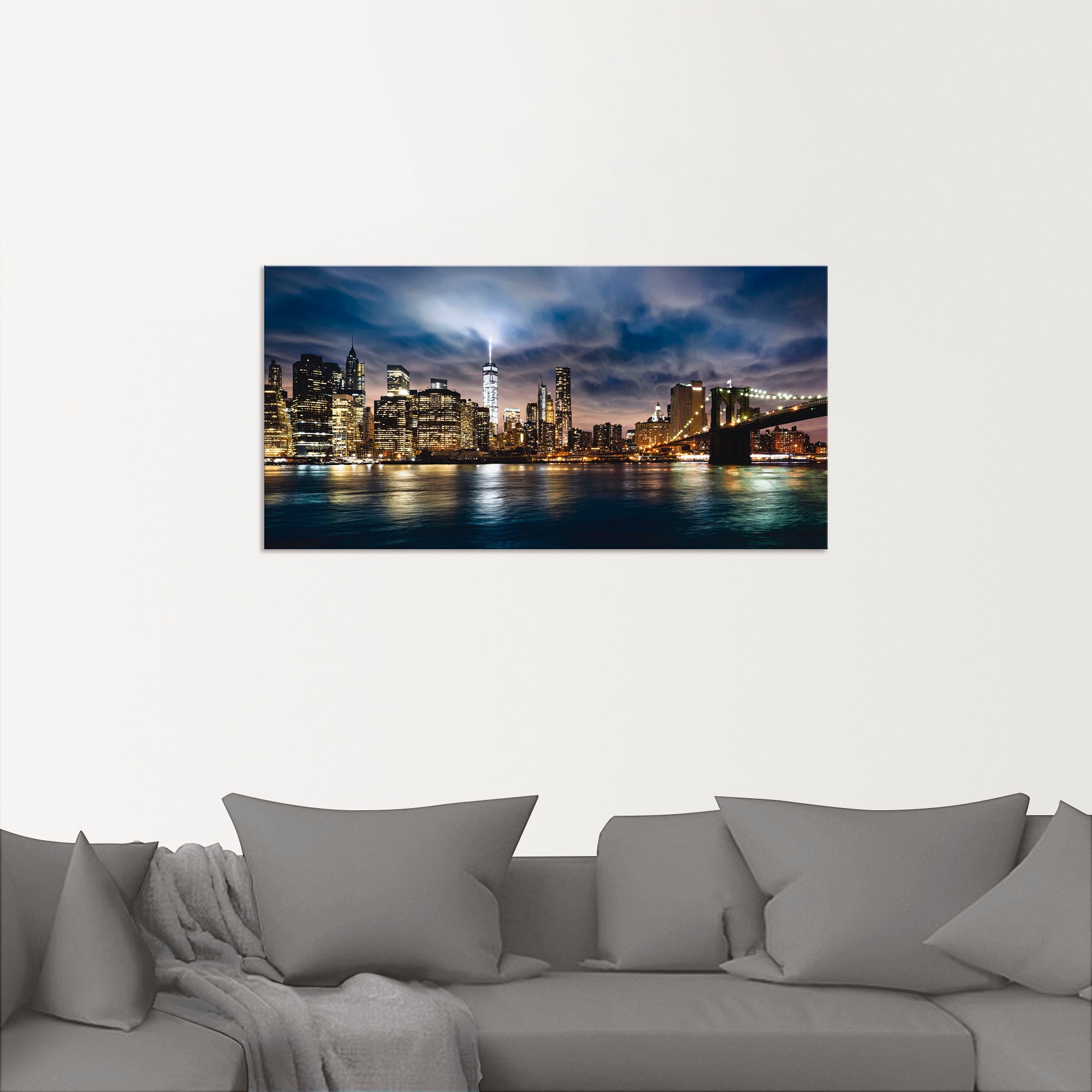 Thumbnail - Artland Wandbild "Sonnenaufgang über Manhattan", Amerika, (1 St.), als Alubild, Outdoorbild, Leinwandbild in verschied. ...