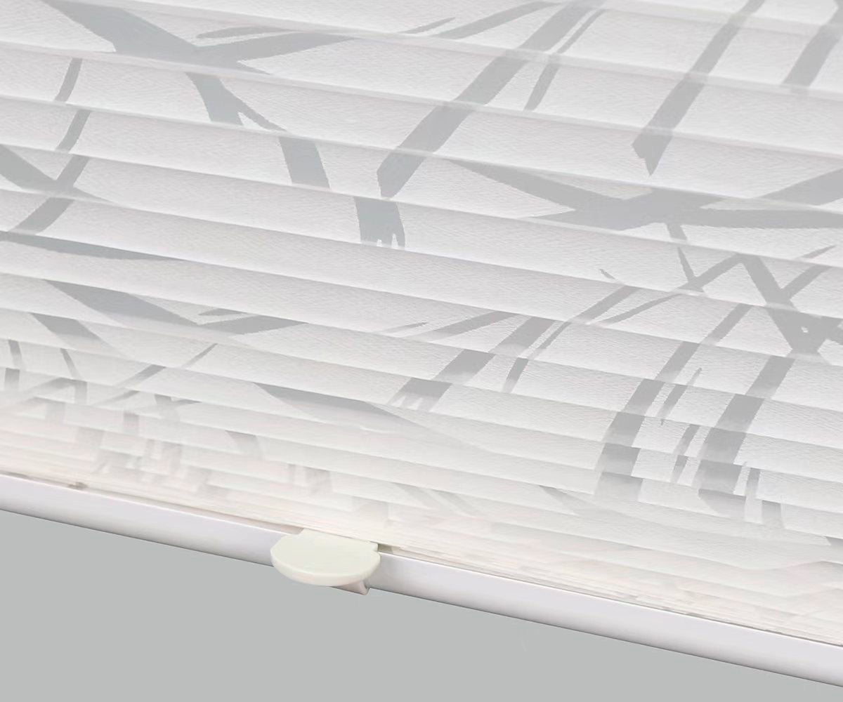 K-HOME Plissee »Plissee Ausbrenner Streifen, Klemmfix, ohne Bohren, Lichtschutz« Lichtschutz ohne Bohren verspannt Klemmfix-Plissee mit Ausbrenner Stoff