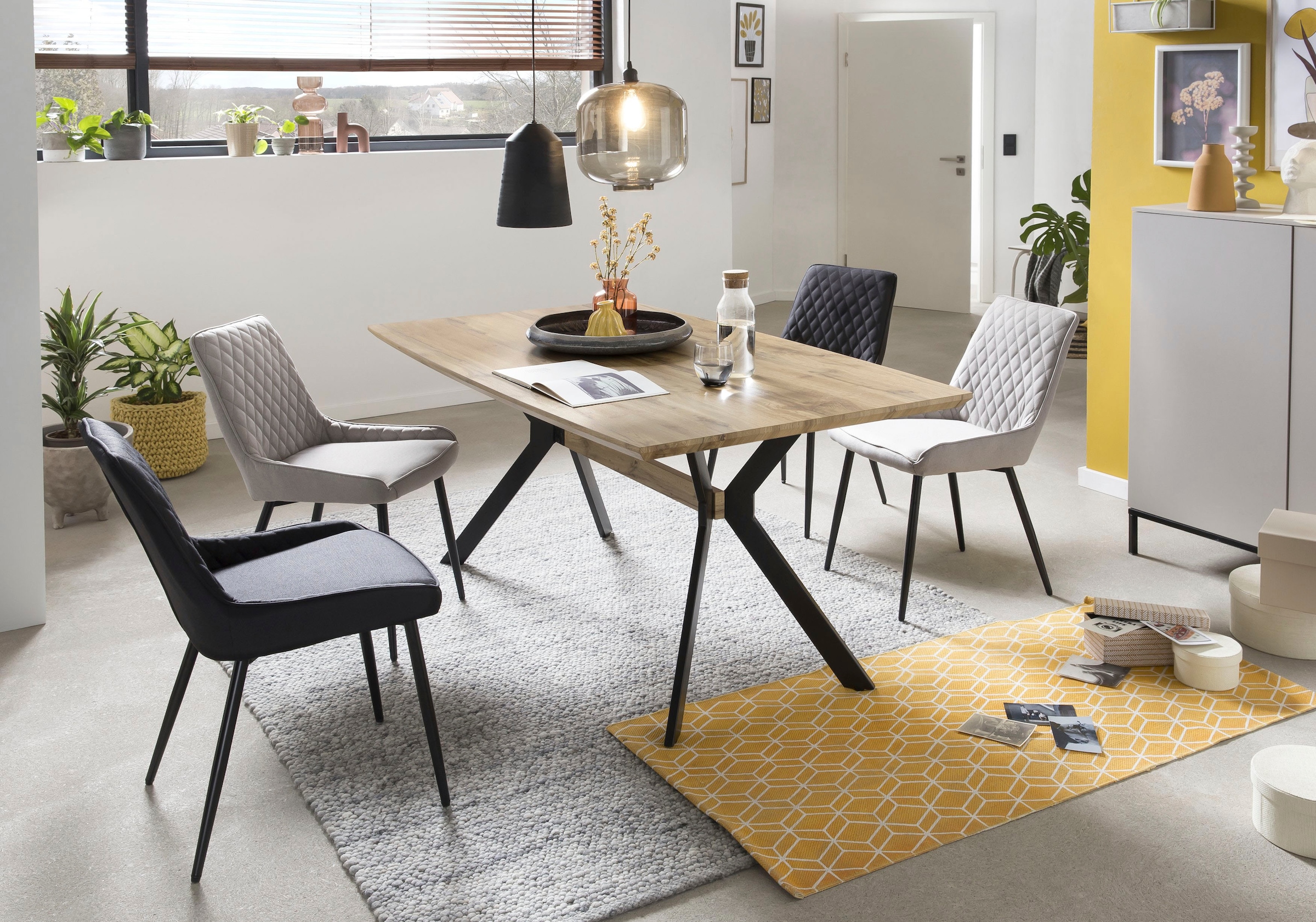 Home affaire Esstisch »Aage«, Eiche-Dekor, Breite 160 cm