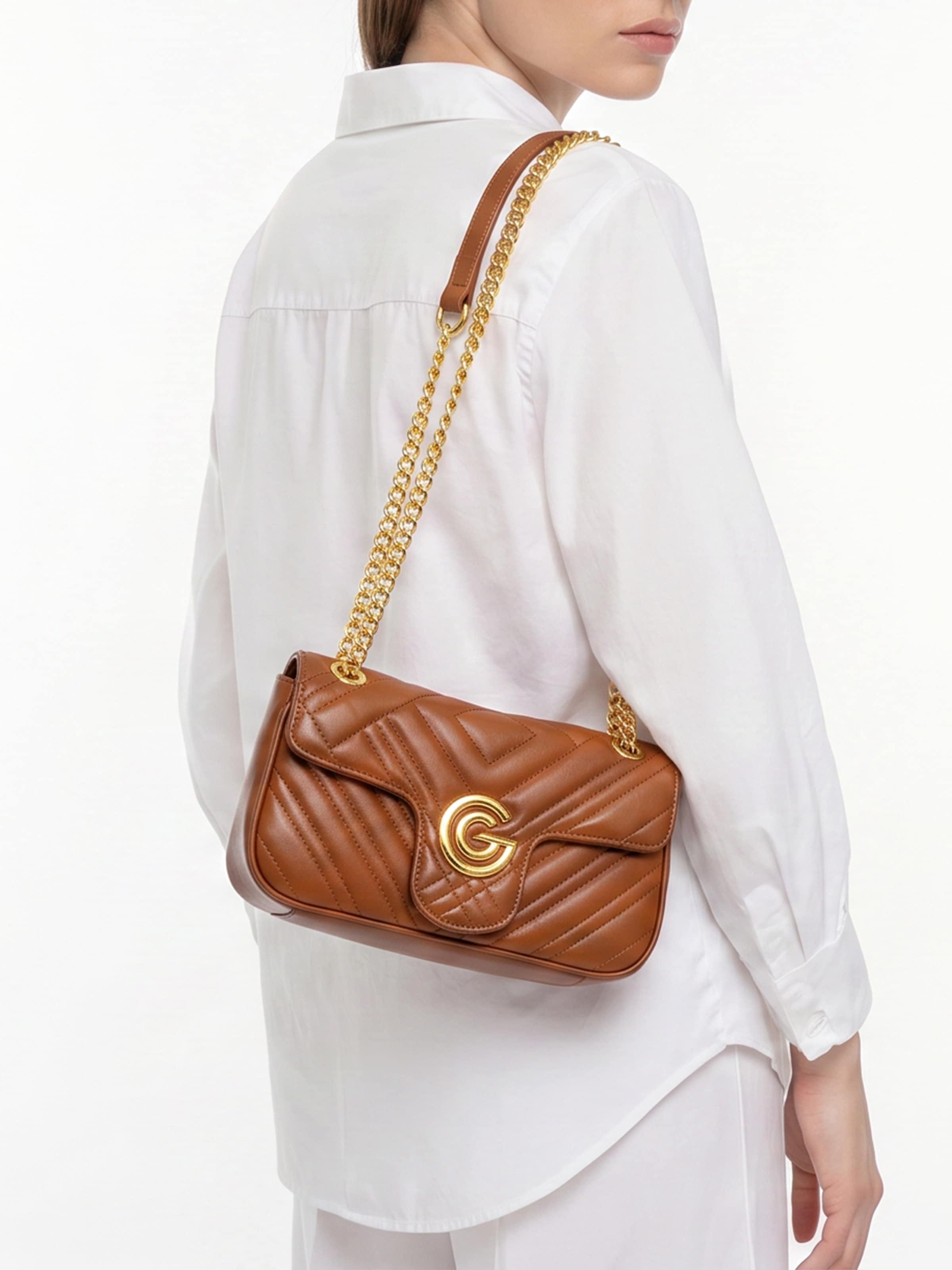 GABRIELLA G By Gabriella Gucci Umhängetasche »CINDY« Damen Umhängetasche, Handtasche, Tragetasche mit Logoverzierung