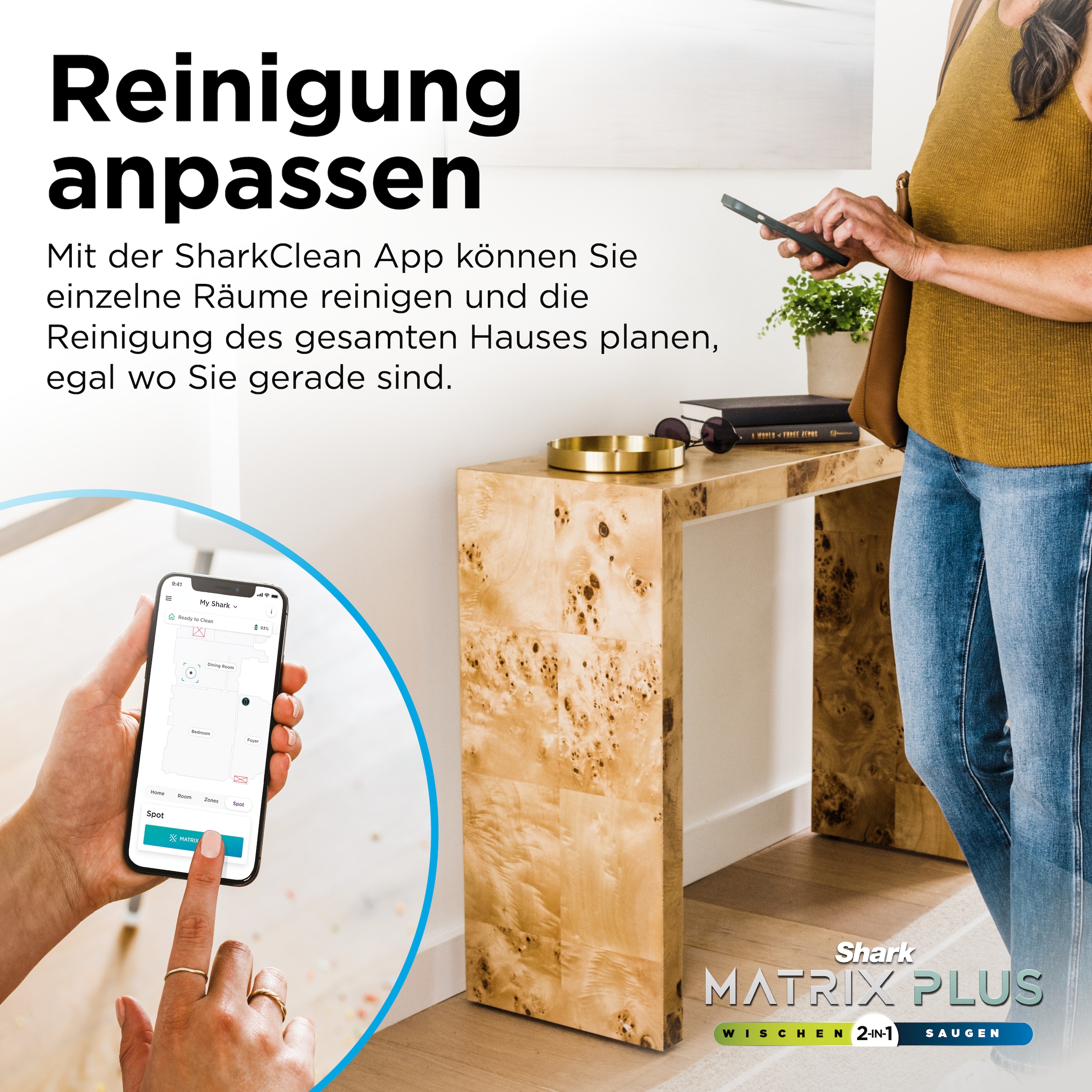 Shark Nass-Trocken-Saugroboter »RV2620WAEU Matrix Plus 2-in-1«, Wischen & Saugen mit automatischem Entleerungssystem