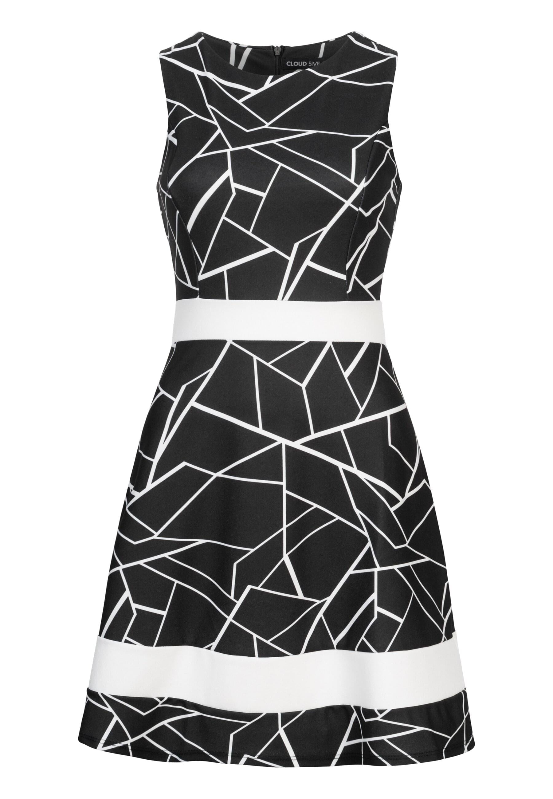 CLOUD 5IVE Shirtkleid "CLOUD 5IVE Dress with Abstract Print and Zipper on t günstig online kaufen