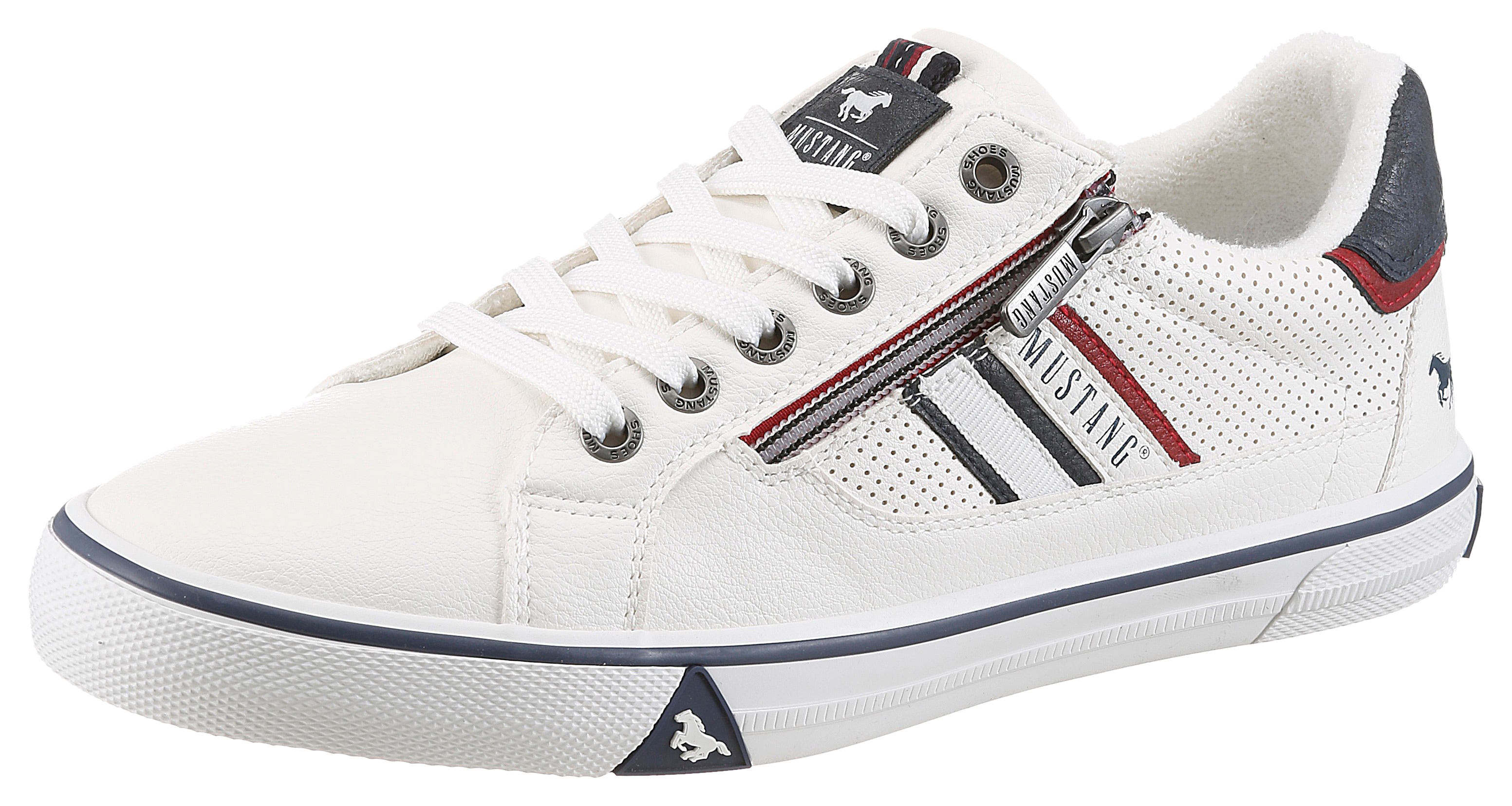 Mustang Shoes Sneaker "Giuliano" Freizeitschuh, Halbschuh, Schnürschuh mit modischem Lochmuster