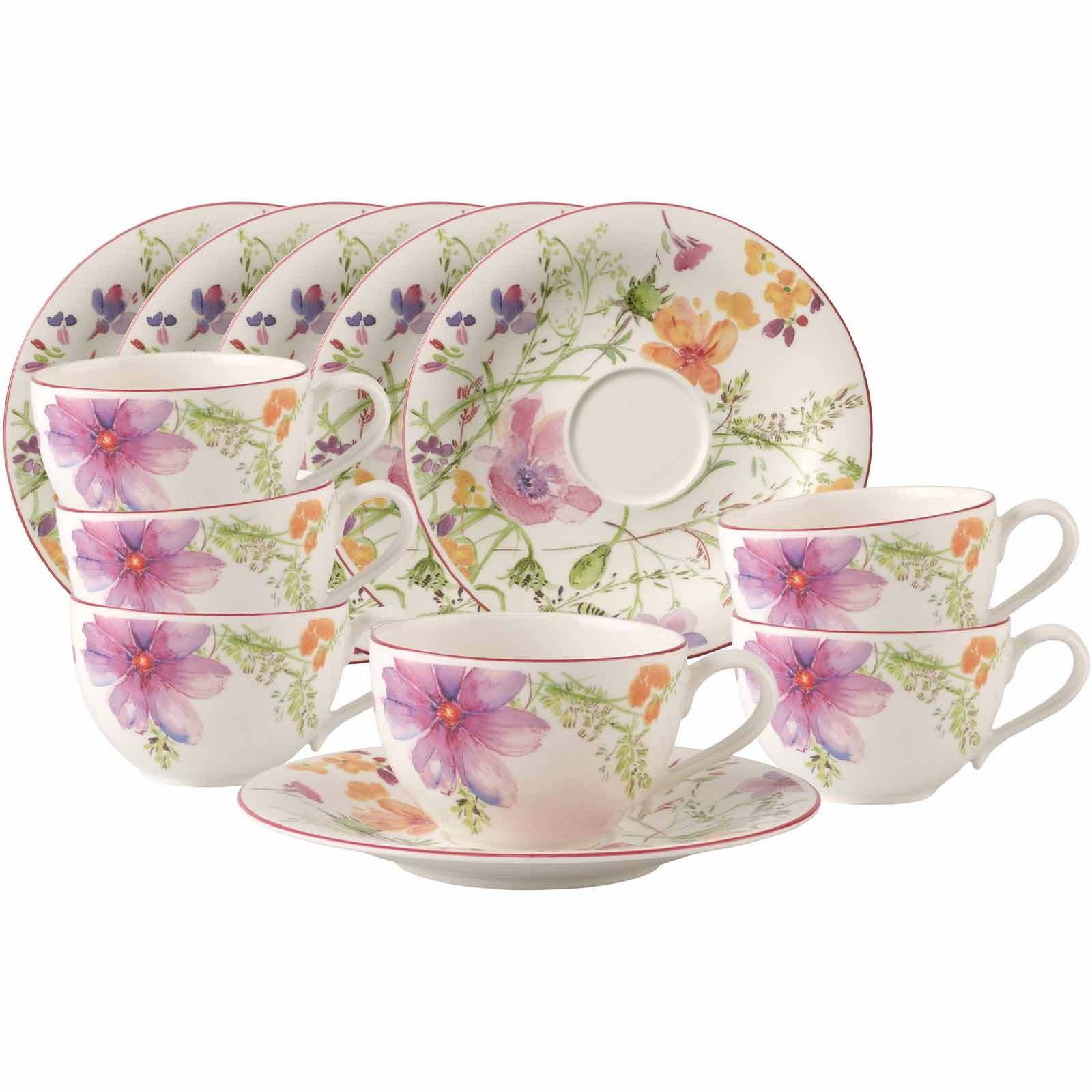 Villeroy & Boch Tasse "Frühstückstassen mit Untertassen Mariefleur Basic 29 günstig online kaufen
