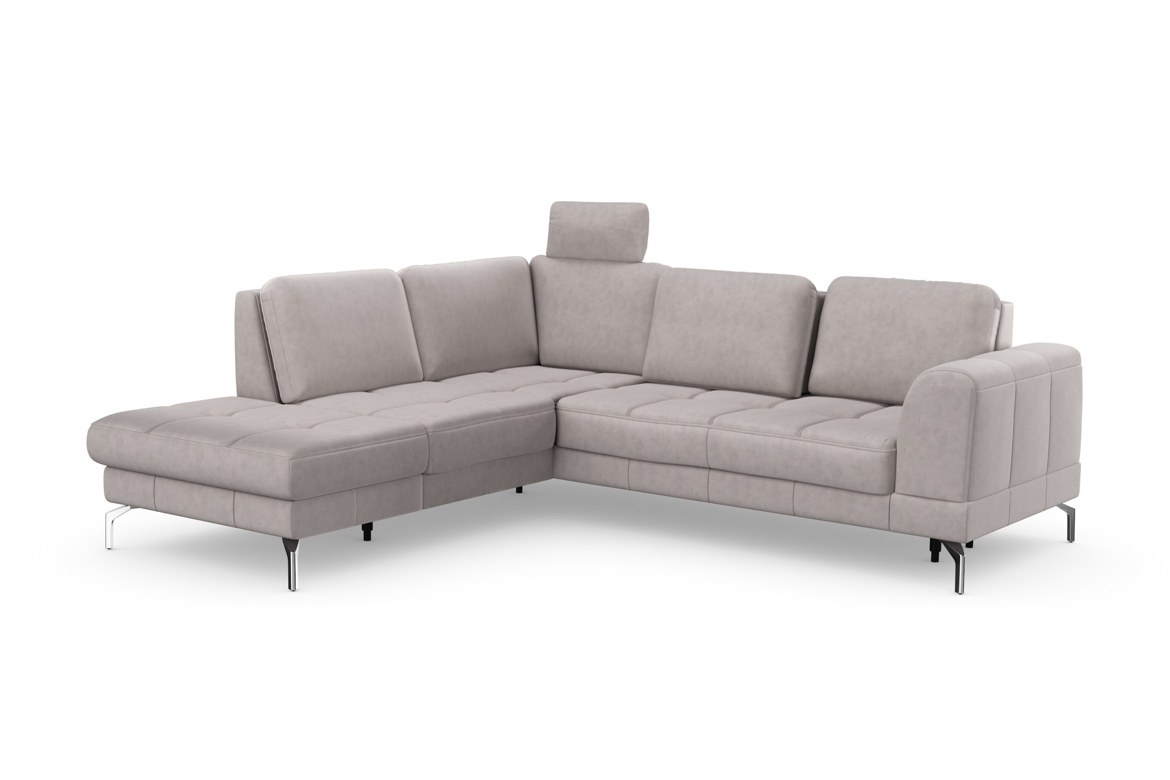 sit&more Ecksofa »Bendigo L-Form«, inklusive Sitztiefenverstellung, Bodenfreiheit 15 cm, in 2 Fußfarben