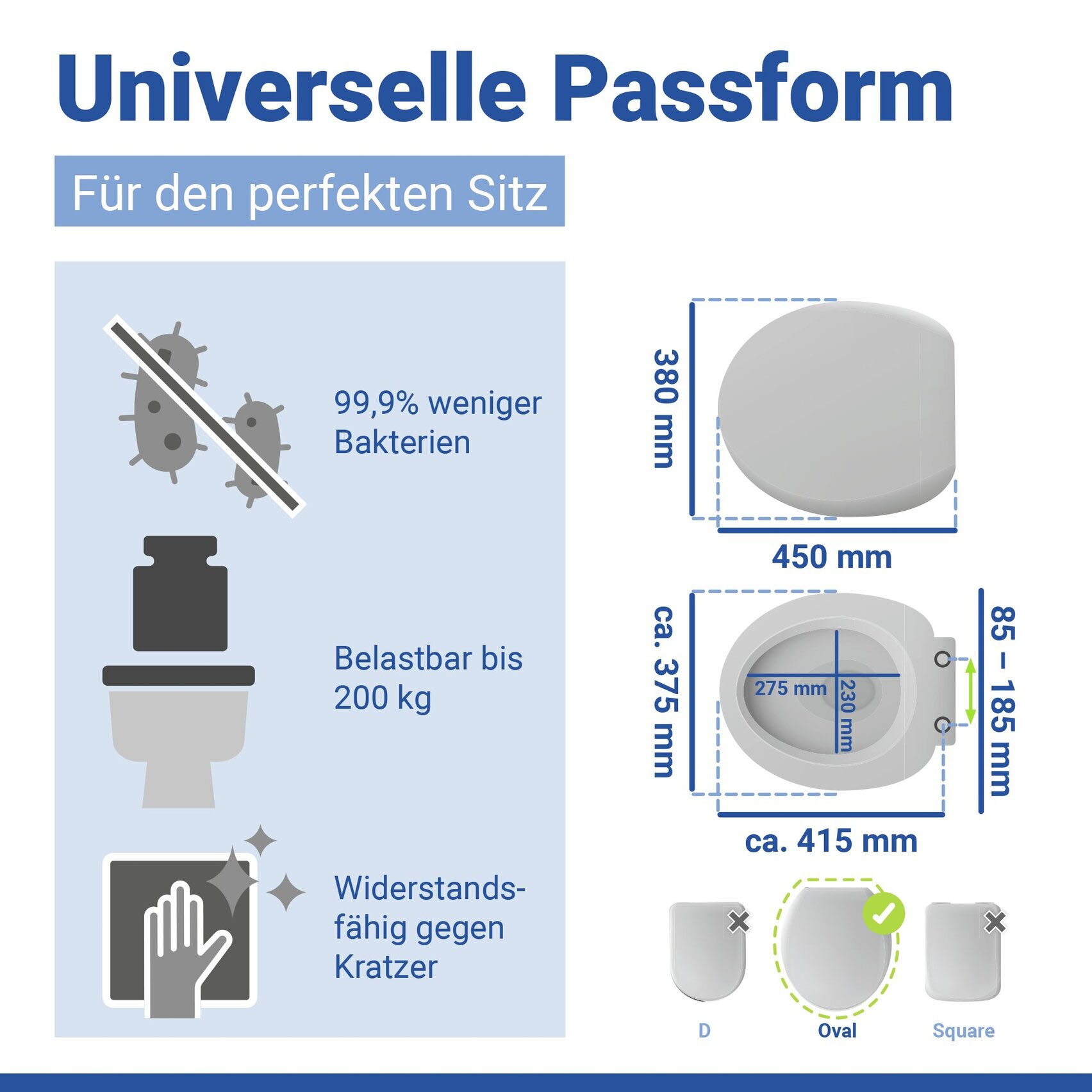 WENKO WC-Sitz »Astera« Duroplast, mit Absenkautomatik