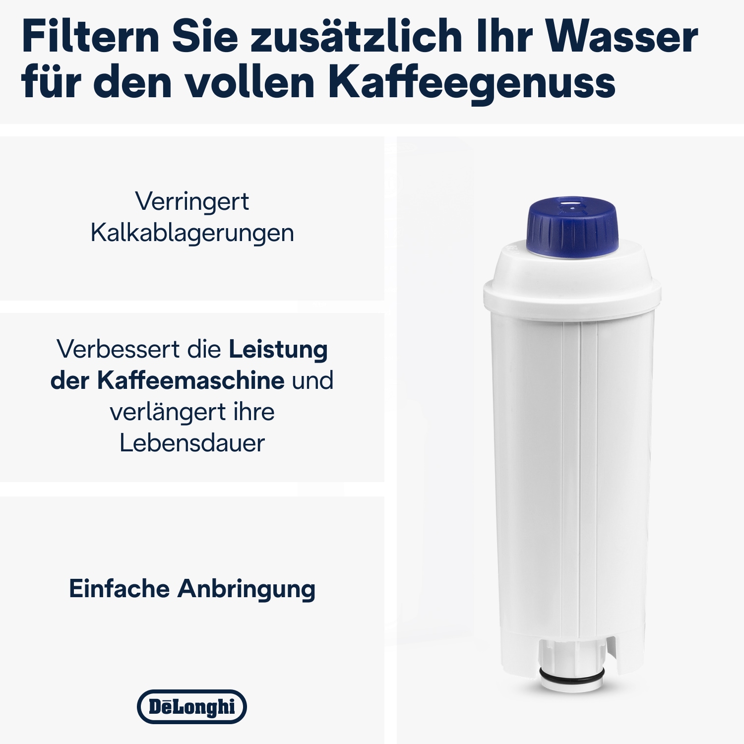 De'Longhi Wasserfilter »DLSC002« Zubehör für De'Longhi Kaffeevollautomaten,Pflege & Schutz
