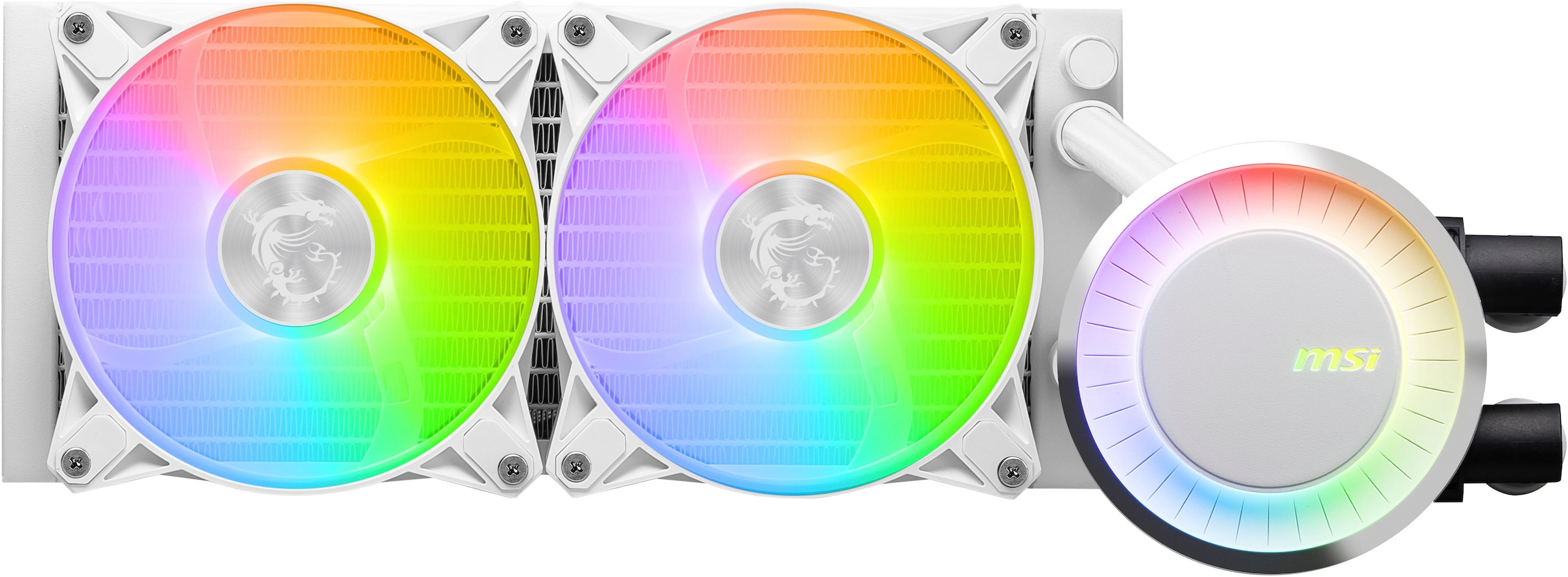 MSI Computer-Kühler "MAG CoreLiquid E240", B:12cm H:12cm T:2,5cm Ø:12cm, weiß, Computer-Kühler