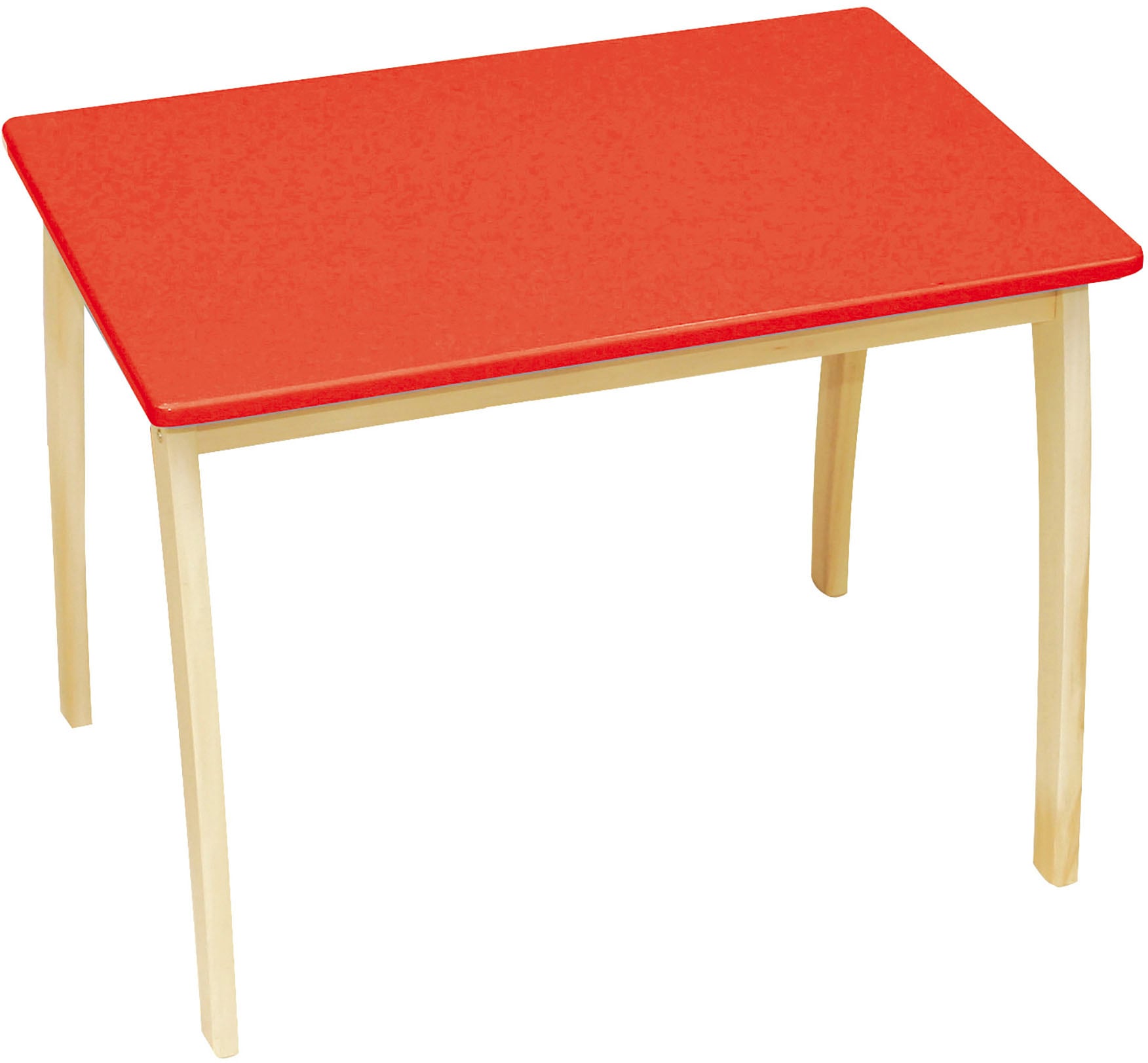roba® Kindertisch »mit farbig lackierter Tischplatte, rot«