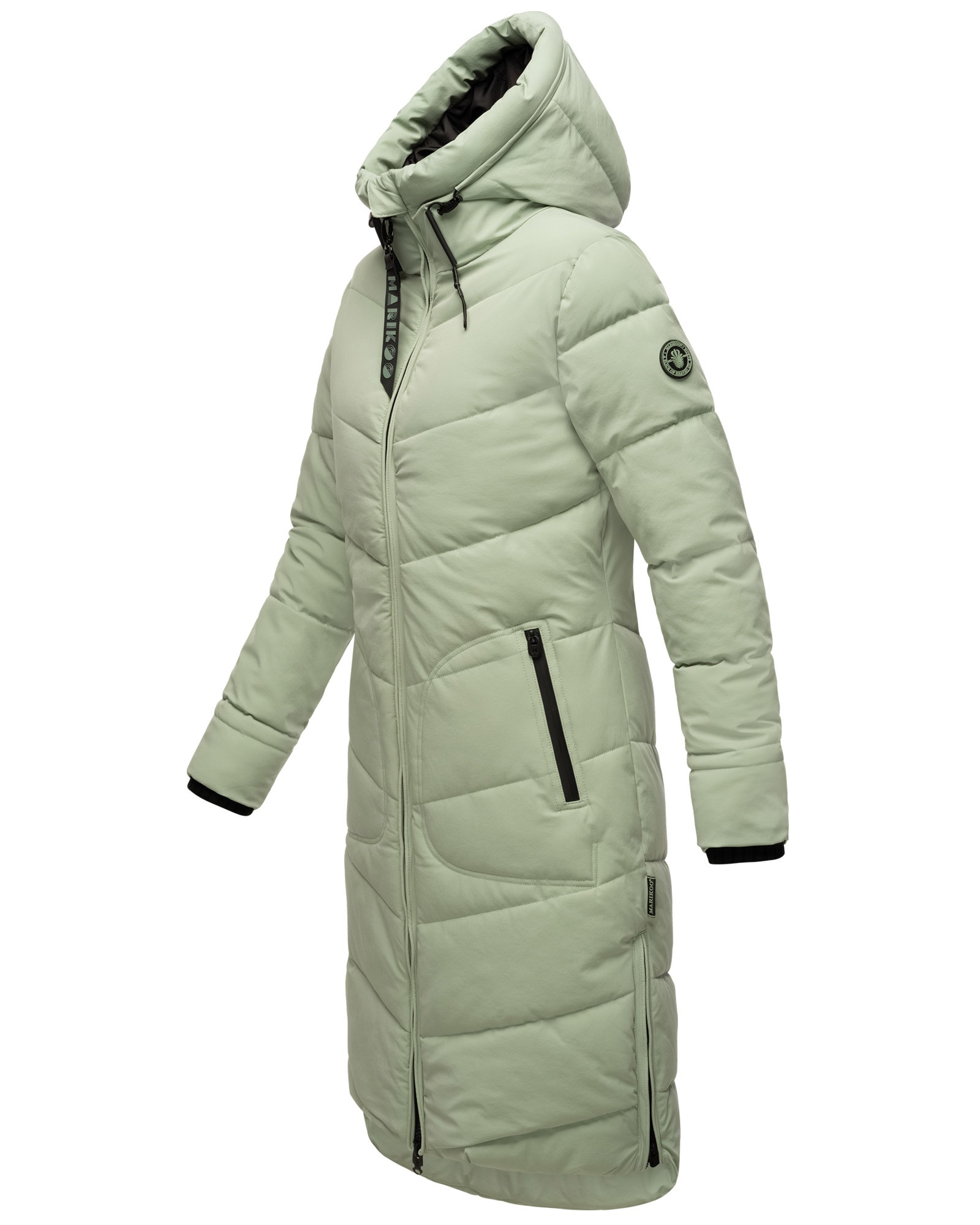 Marikoo Winterjacke »Benikoo«, mit Kapuze, langer Winter Mantel gesteppt