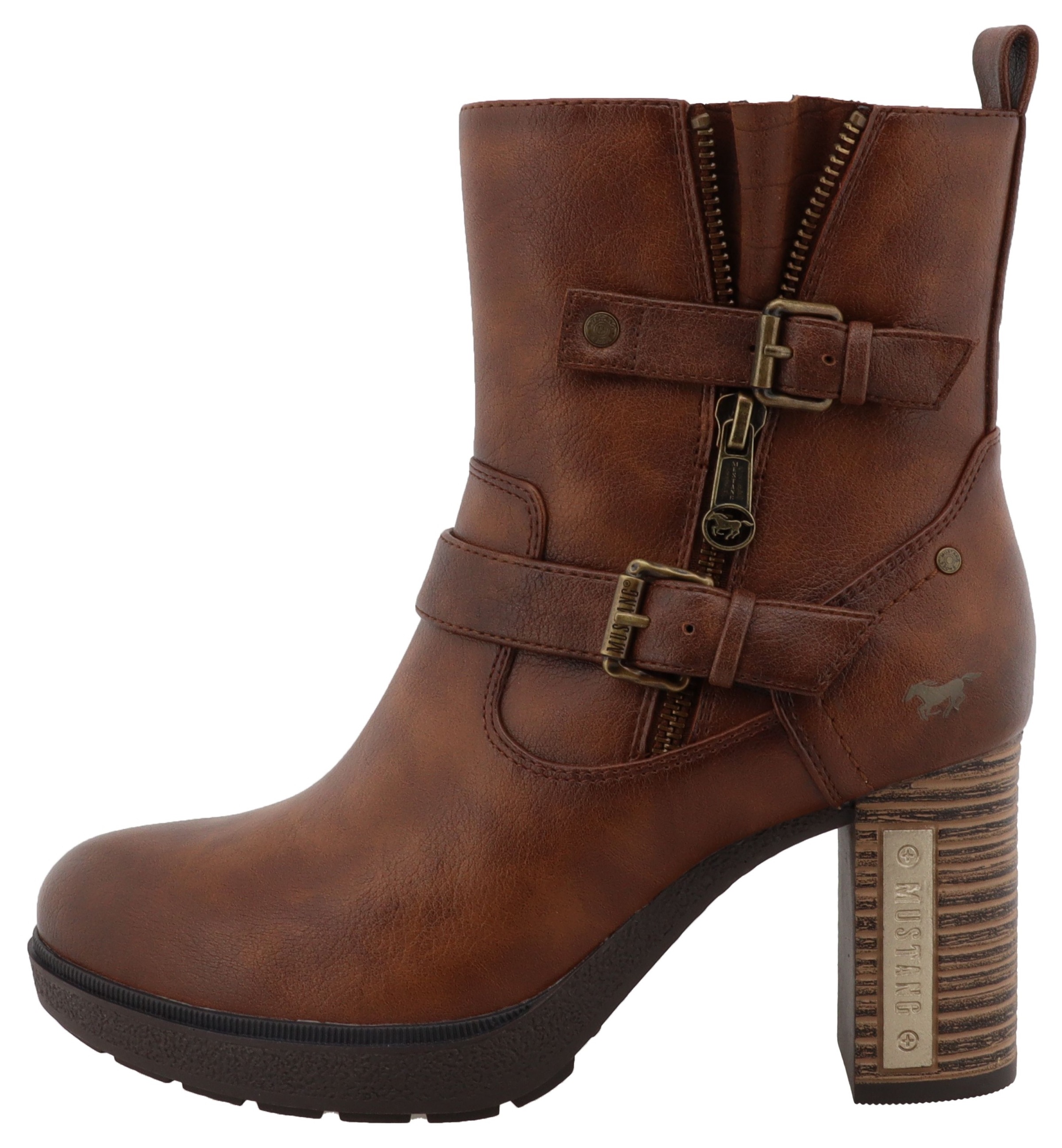 Mustang Shoes Winterstiefelette »Nana«, Boots, Winterstiefelette mit Reißverschluss