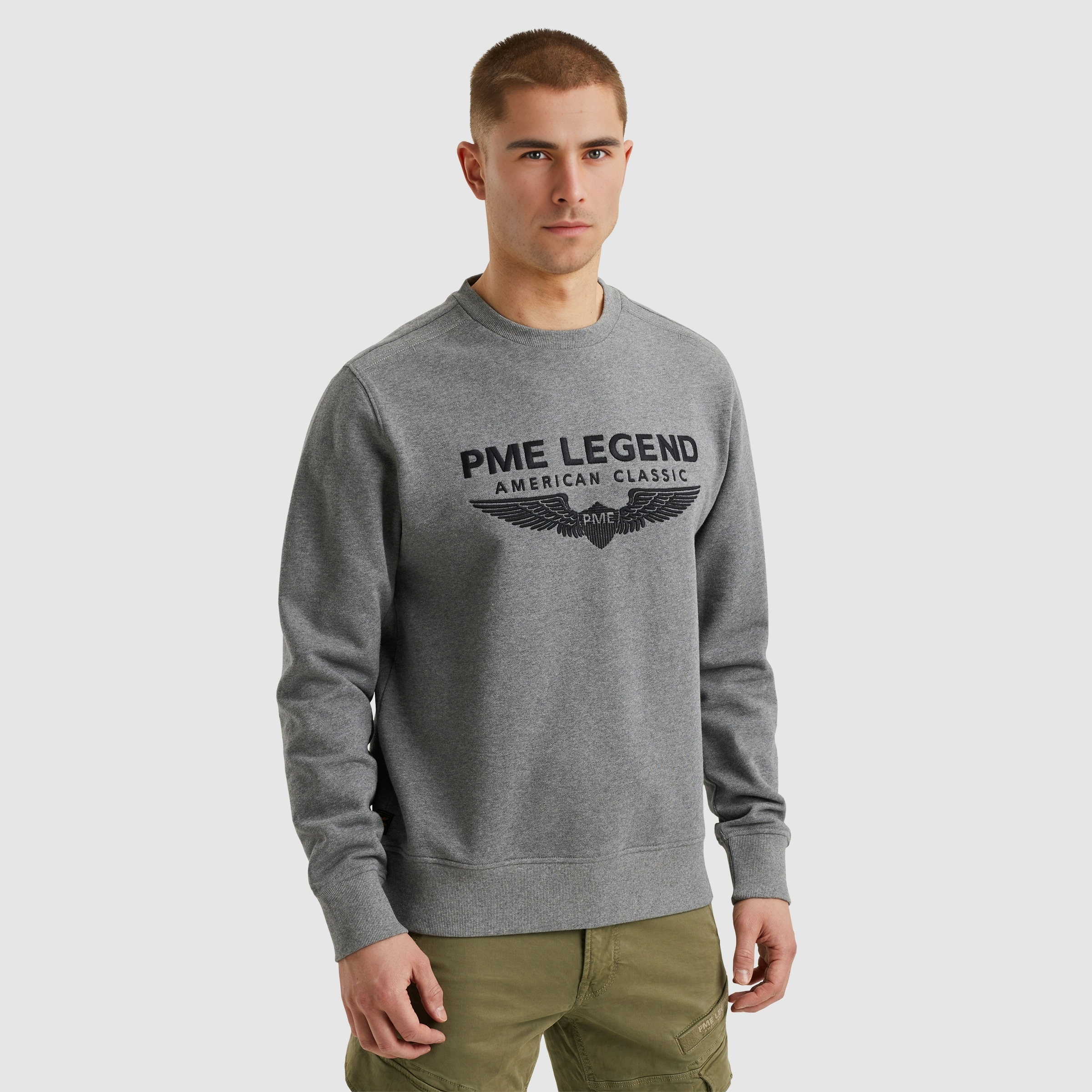 PME LEGEND Sweatshirt »Crewneck soft terry with logo«, mit Logo Stickerei
