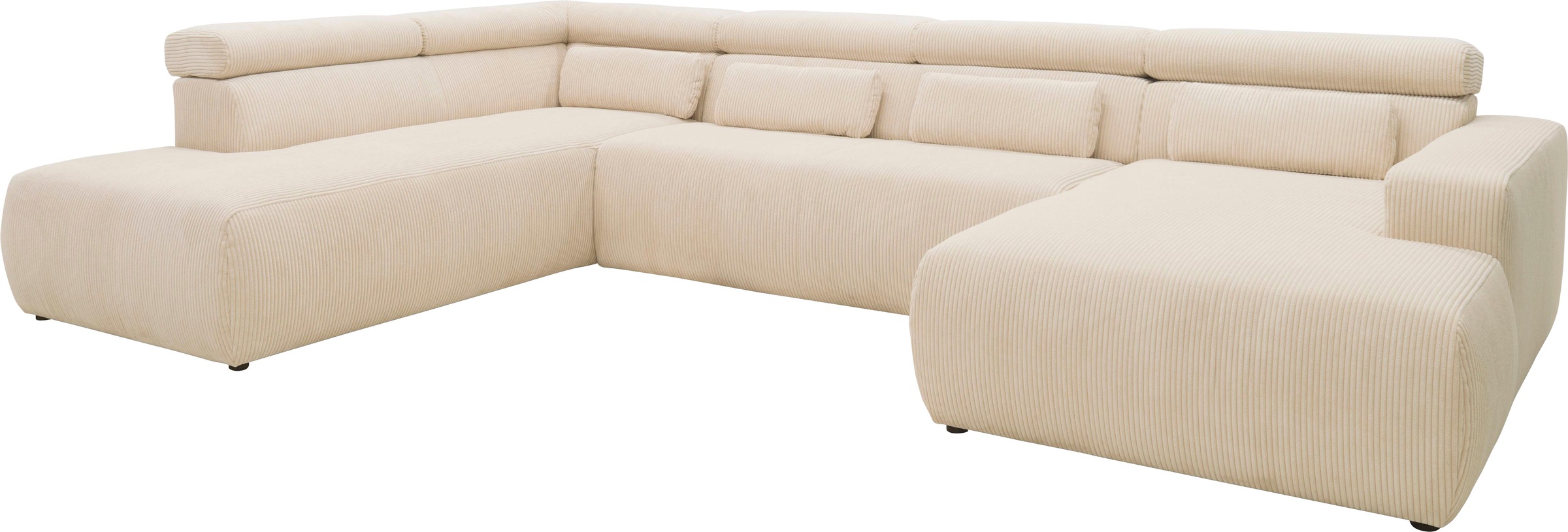 DOMO collection Wohnlandschaft Brandon viele Bezugsarten, incl. Nierenkissen, mit Kopfteilverstellung, wahlweise Sitztiefenverstellung
