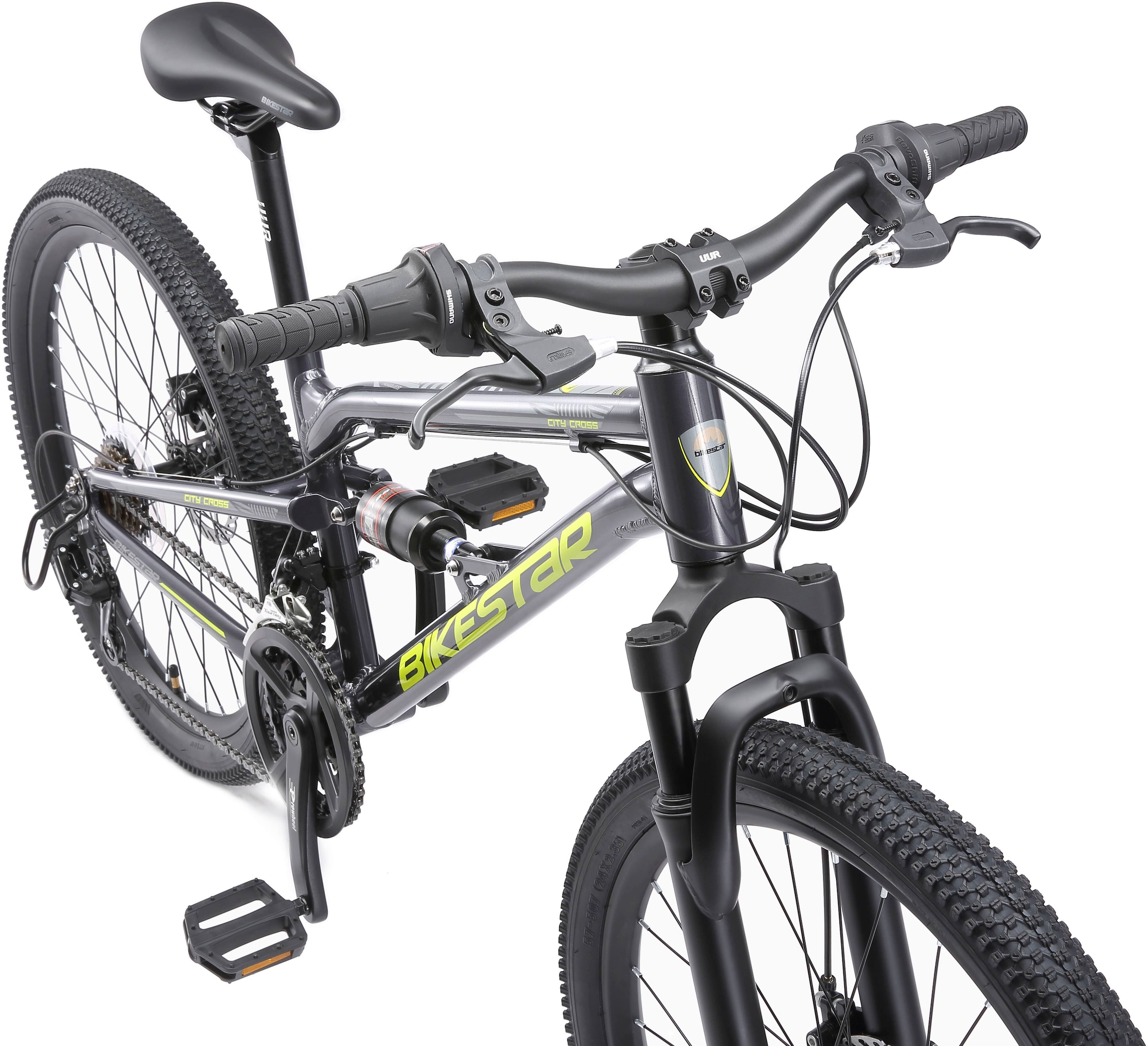 Bikestar Jugendfahrrad, 21 Gang, Shimano, RD-TY21 Schaltwerk, Kettenschaltung