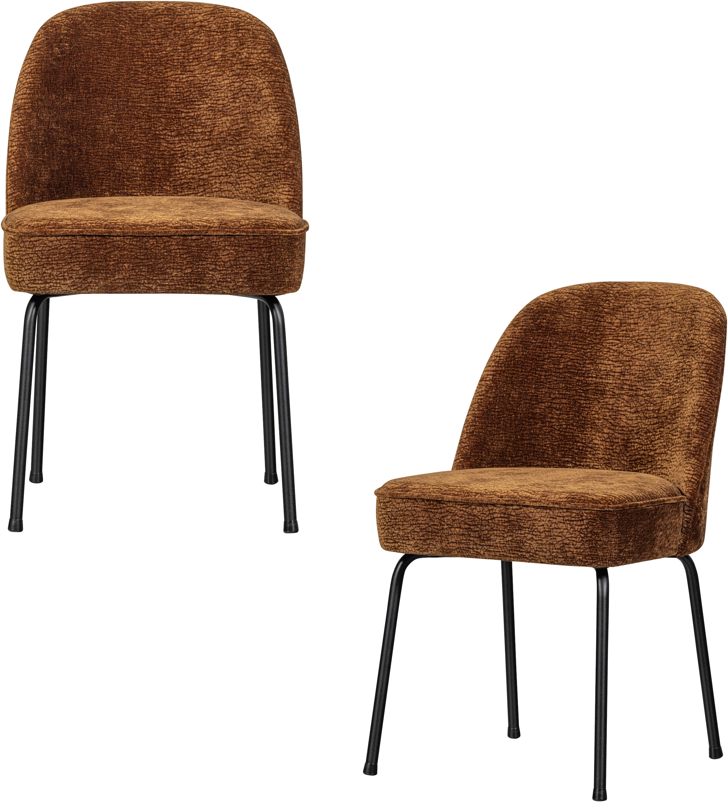 WOOOD Esszimmerstuhl "Vogue mit bezug und 3D-Muster, B 50 x T 57 x H 83 cm (2er-Set)" (Set) 2 Stk.Chenille-Texturbezug mit Maximale Verschleißfestigkeit, Pfleiglicht