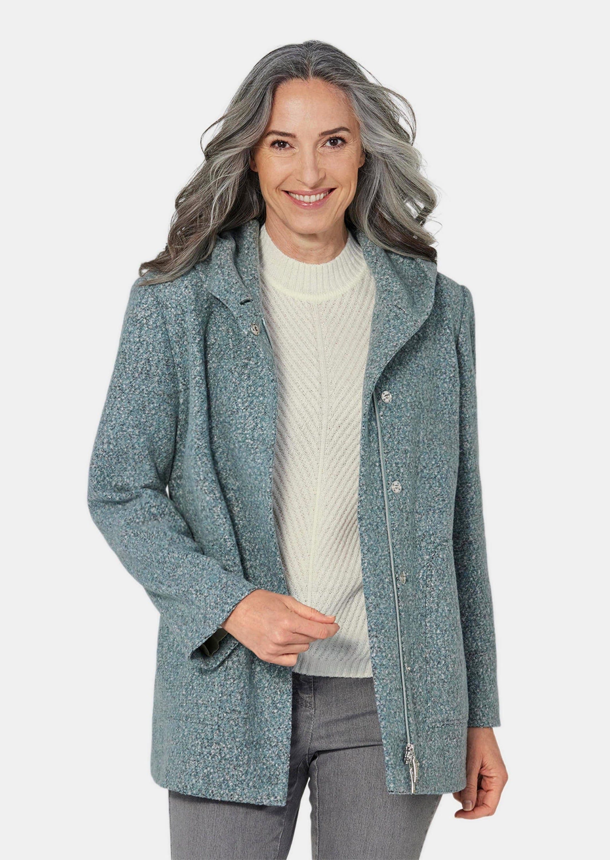 GOLDNER Winterjacke »Boucle-Jacke Unentbehrliche Boucle-Jacke mit feinen Details«