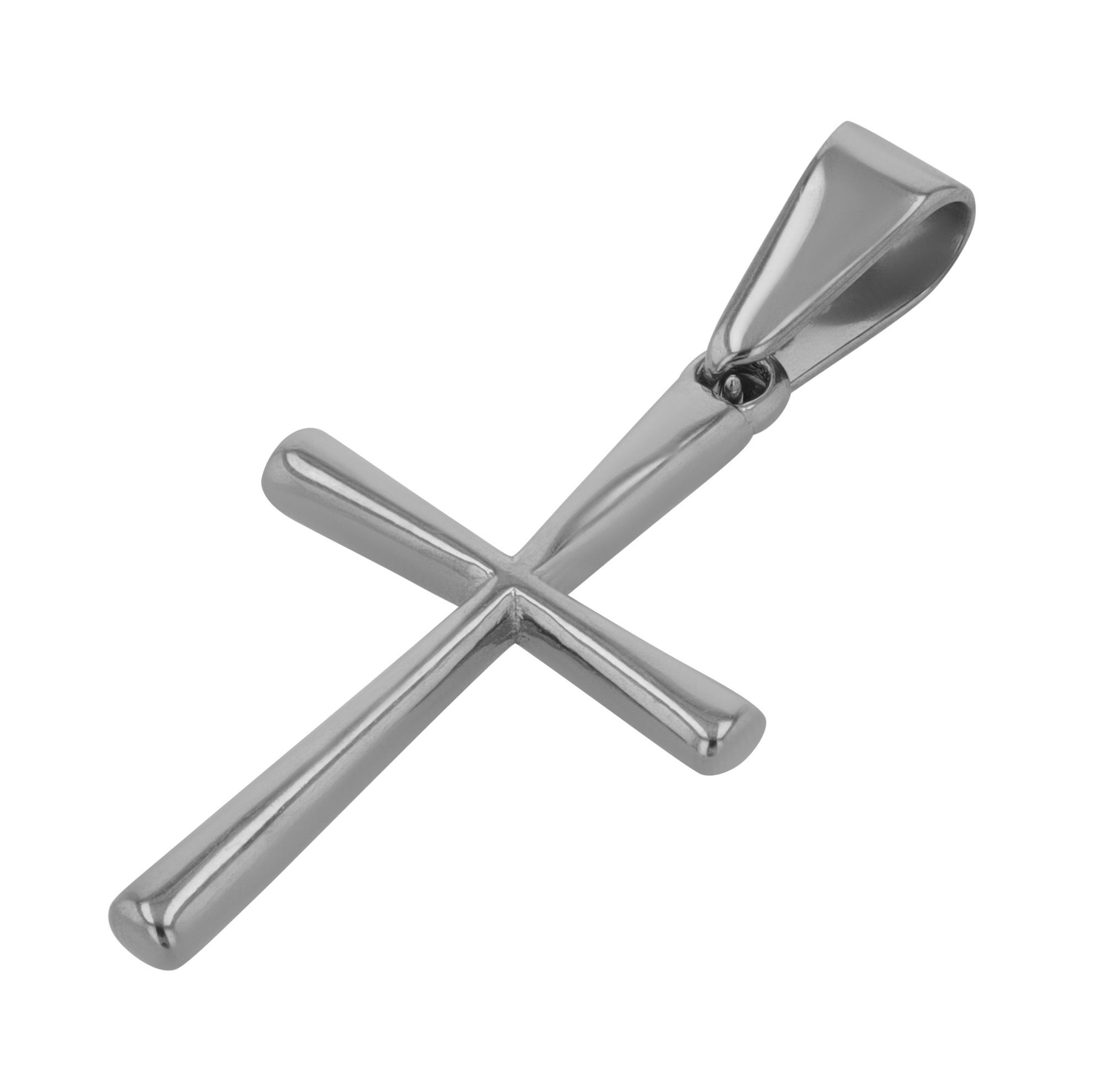 ADELIA ́S Damen Kettenanhänger "Damen Anhänger – Kreuz Kreuzanhänger aus Edelstahl", Edelstahlsilber, Edelstahl, Schmuckanhänger, Perfekt zum