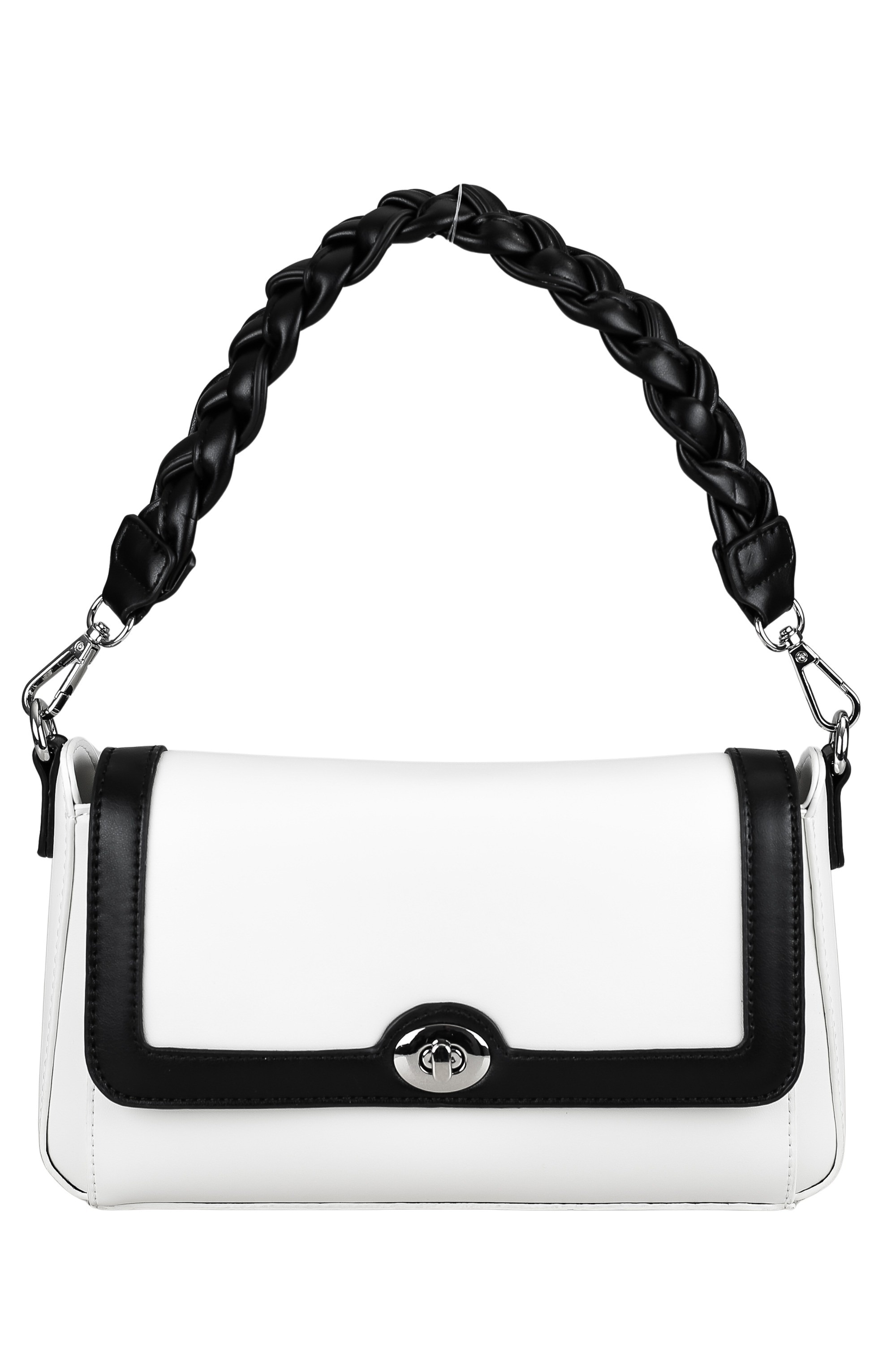 COLLEZIONE ALESSANDRO Schultertasche »Schwarz-Weiß«, mit Flechtung