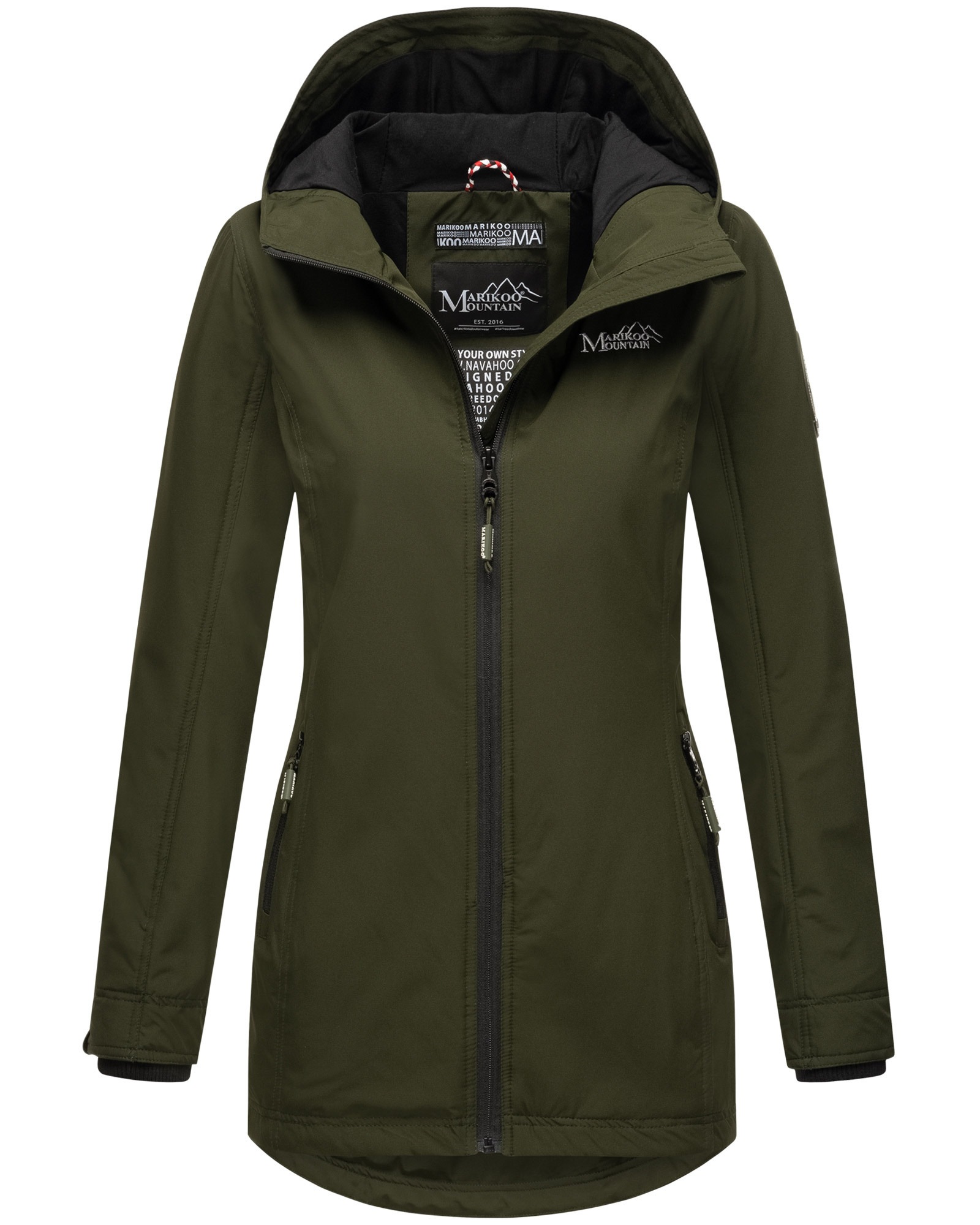 Marikoo Outdoorjacke "Honigbeere", sportliche Übergangsjacke mit Kapuze