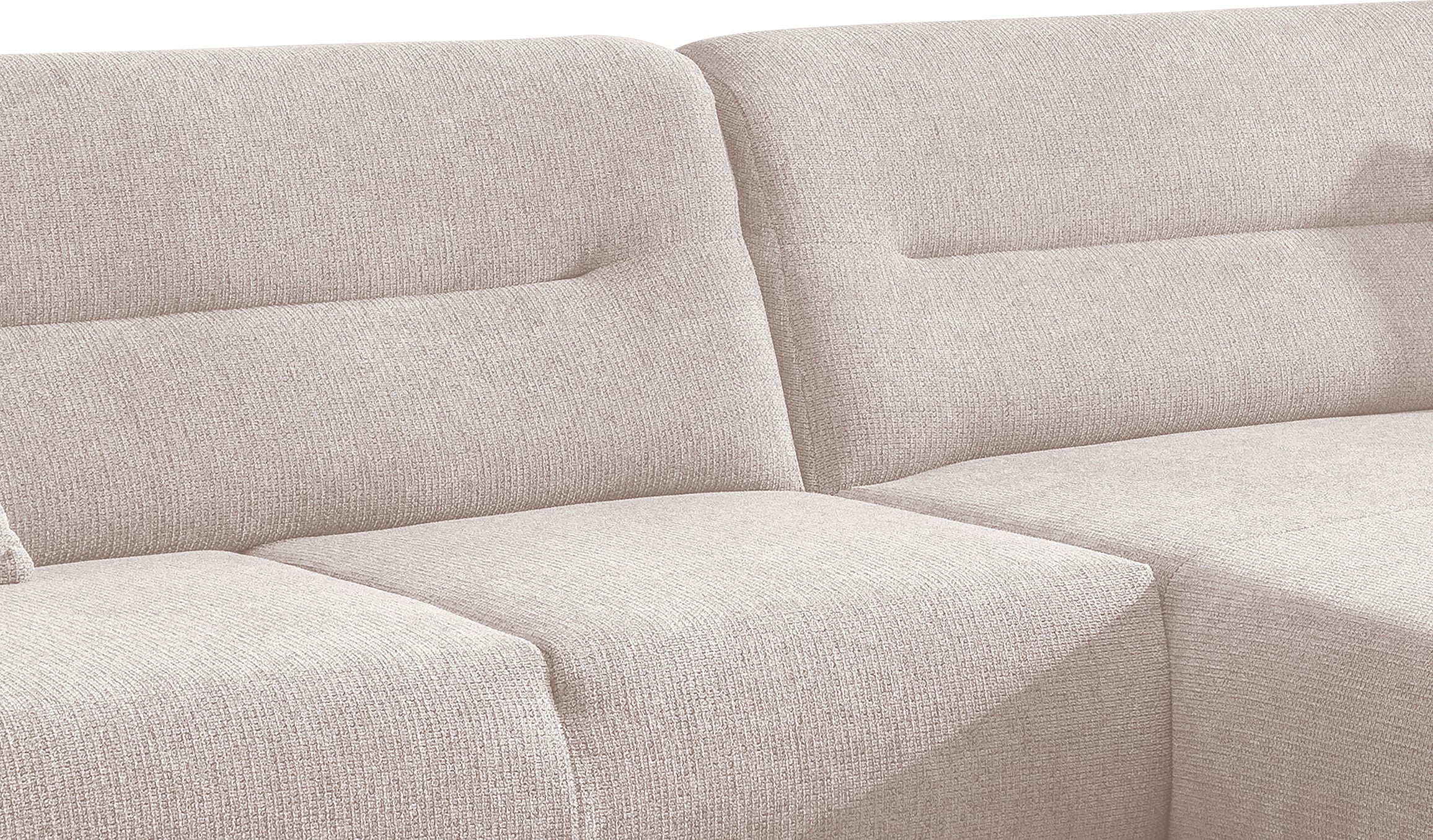 INOSIGN Ecksofa »Drago, elegant und zeitlos, komfortabel, Holzfuß, L-Form«, frei im Raum stellbar, inkl. 2 Zierkissen