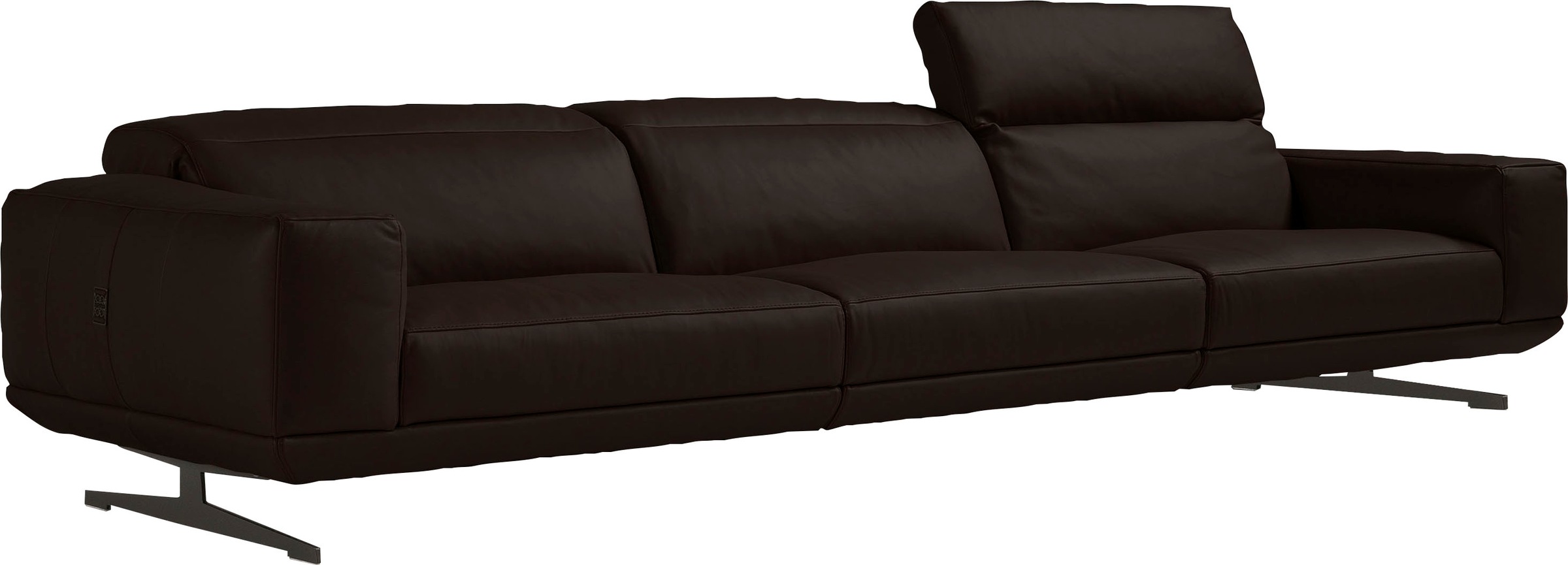 Egoitaliano 3-Sitzer »Gloria, super bequem, hochwertige Verarbeitung, edles Design, Megasofa«, beidseitig verstellbare Rückenelemente, mit Designmetallfüßen