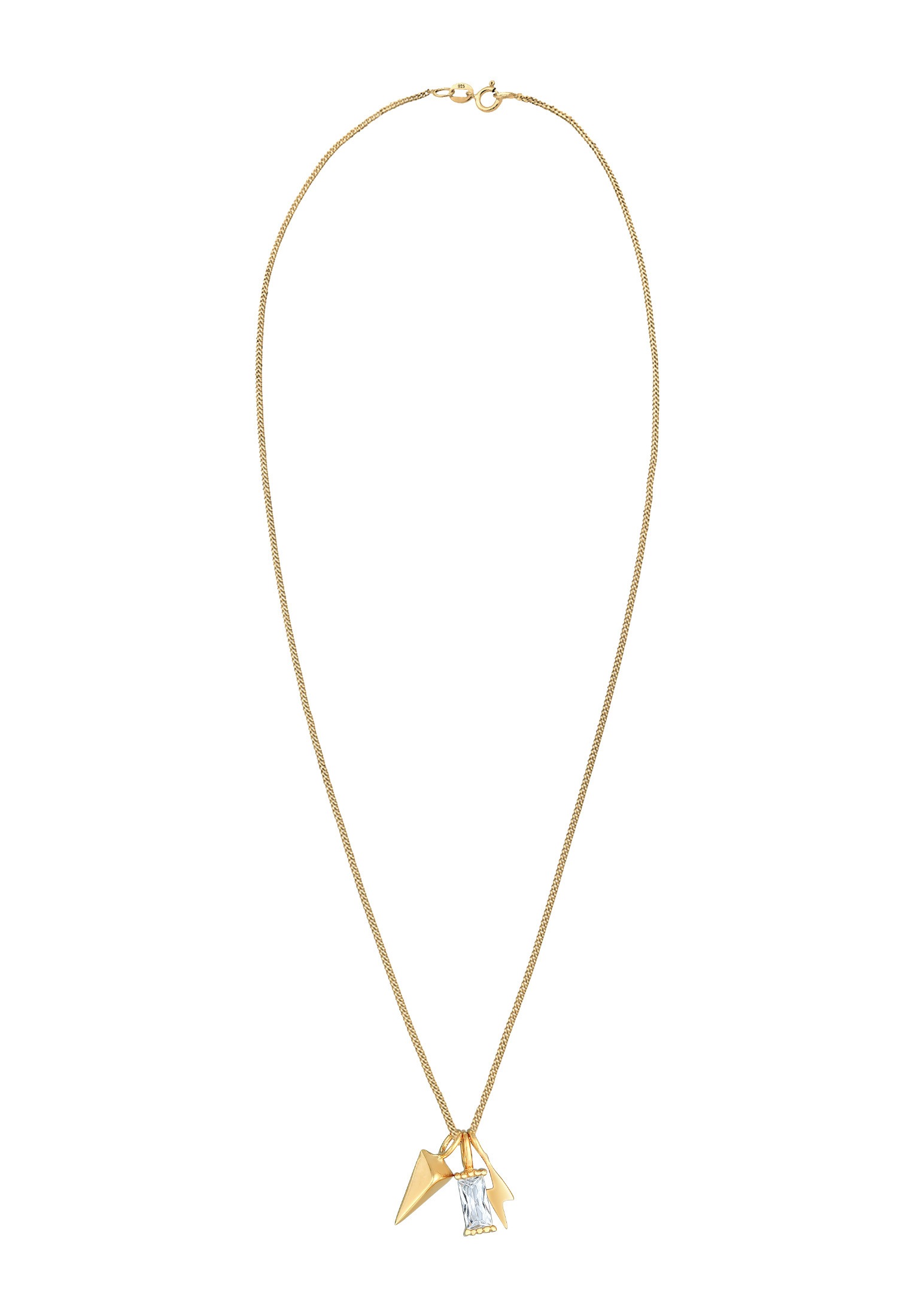 Elli Collierkettchen »Zirkonia Rechteck Blitz Pfeil 925 Sterling Silber«
