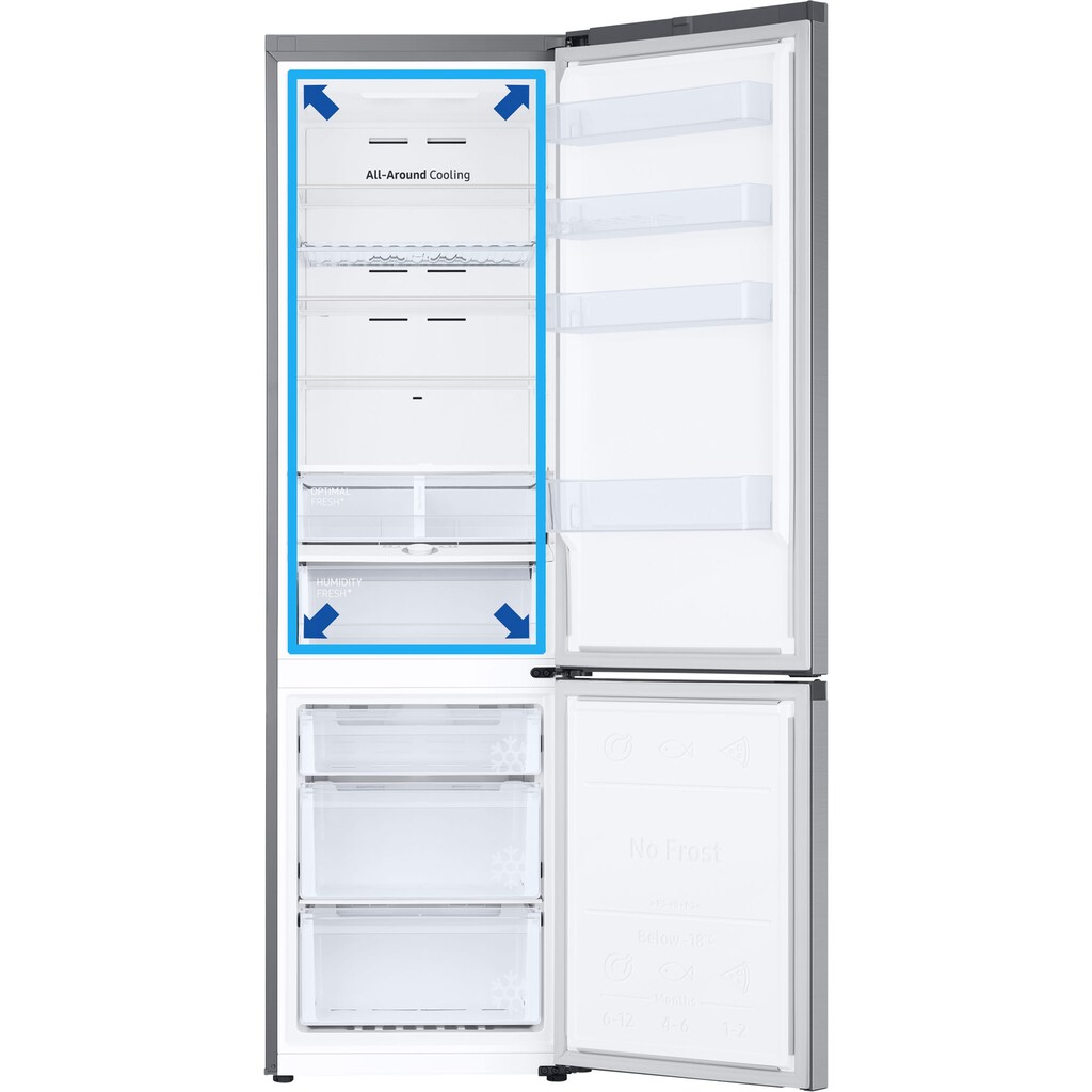 Samsung Kühl-/Gefrierkombination »RL38T665DSA/EG«, RL38T665DSA, 203 cm hoch, 59,5 cm breit